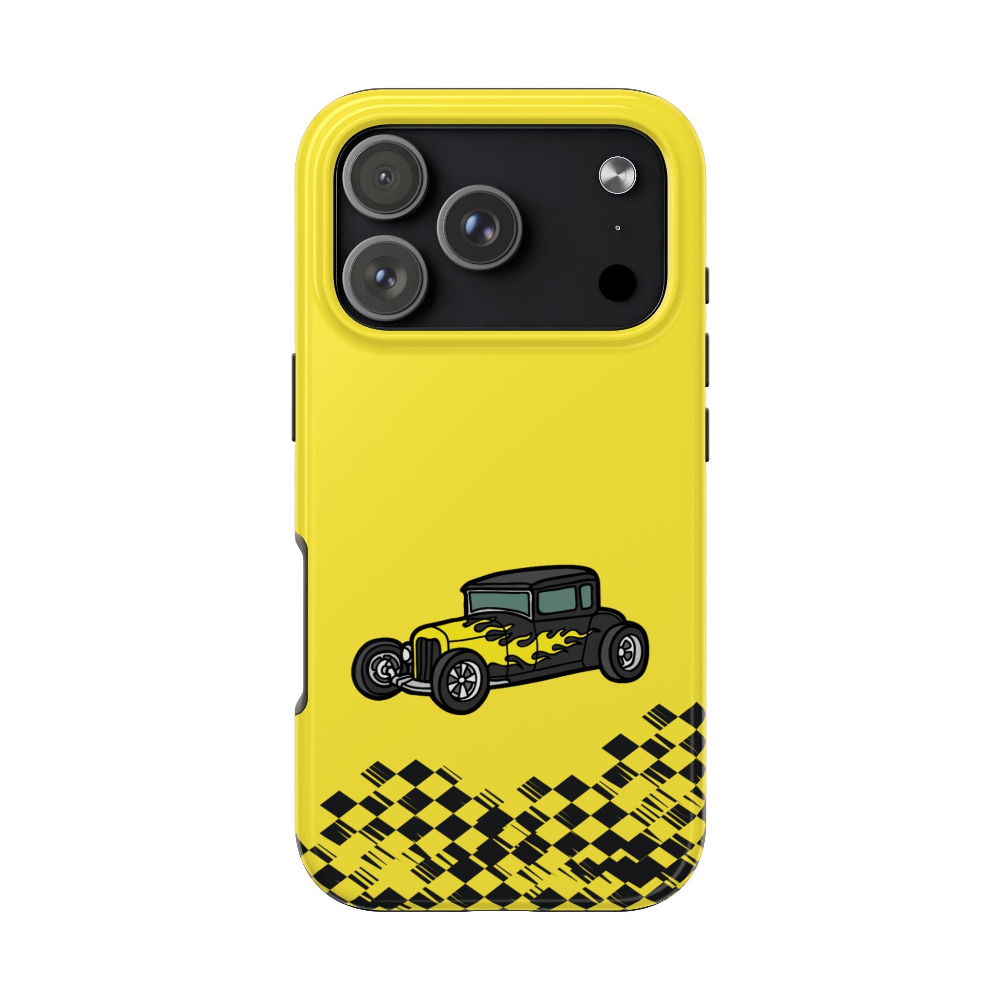 Yellow Classic Car Phone Case — Retro Vintage Auto Protective Cover
