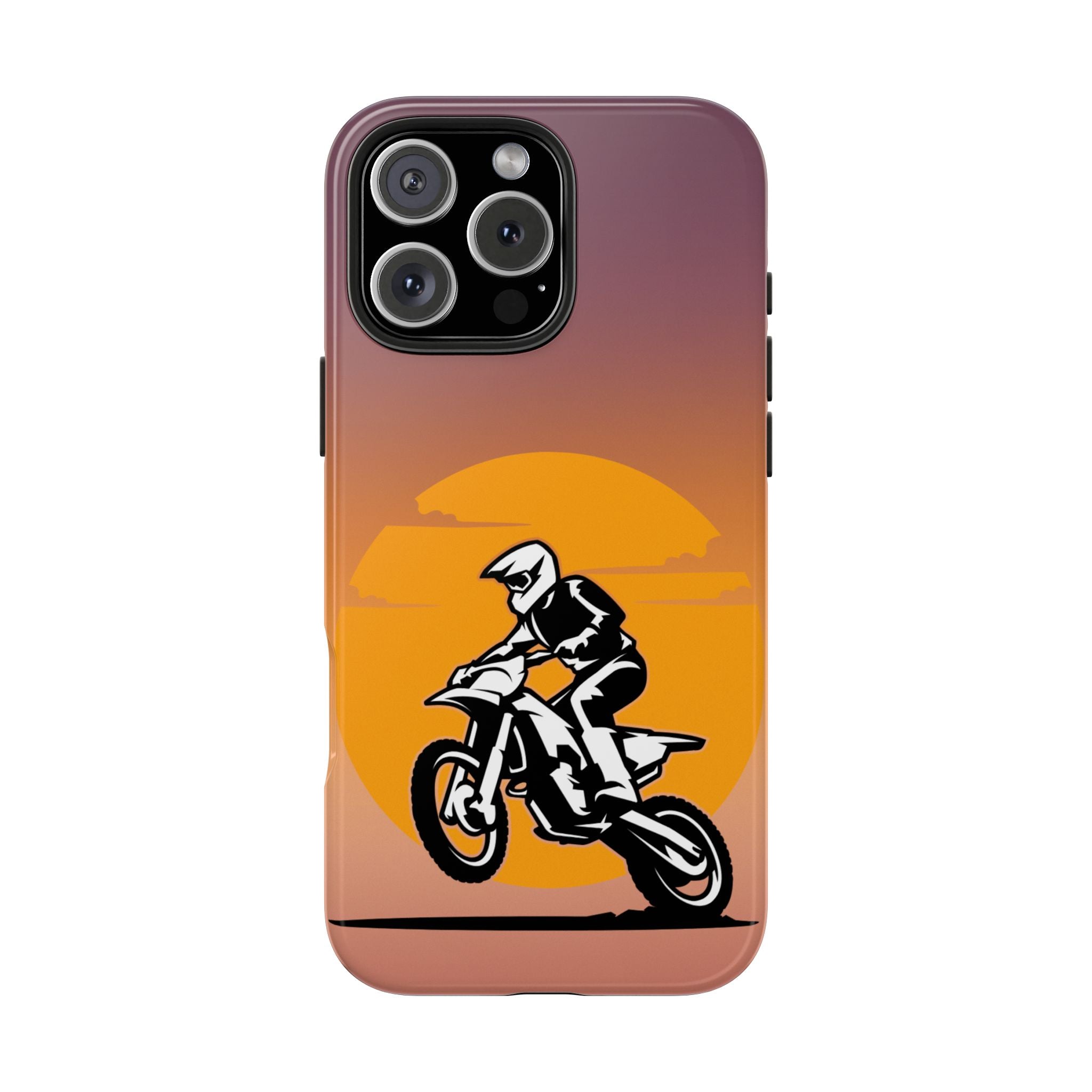 Sunset Moto Rider Tough Phone Case