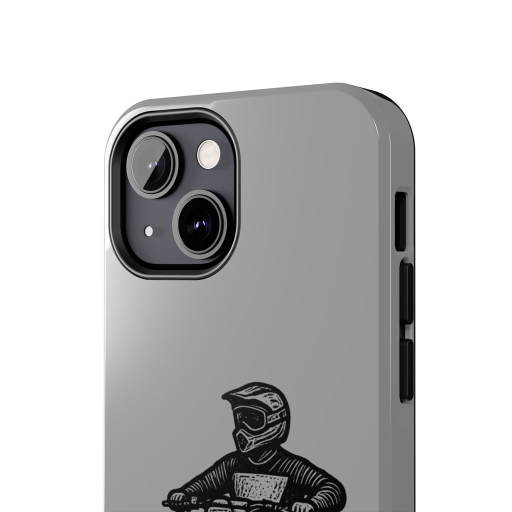 Grey Dirtbike Tough Phone Case