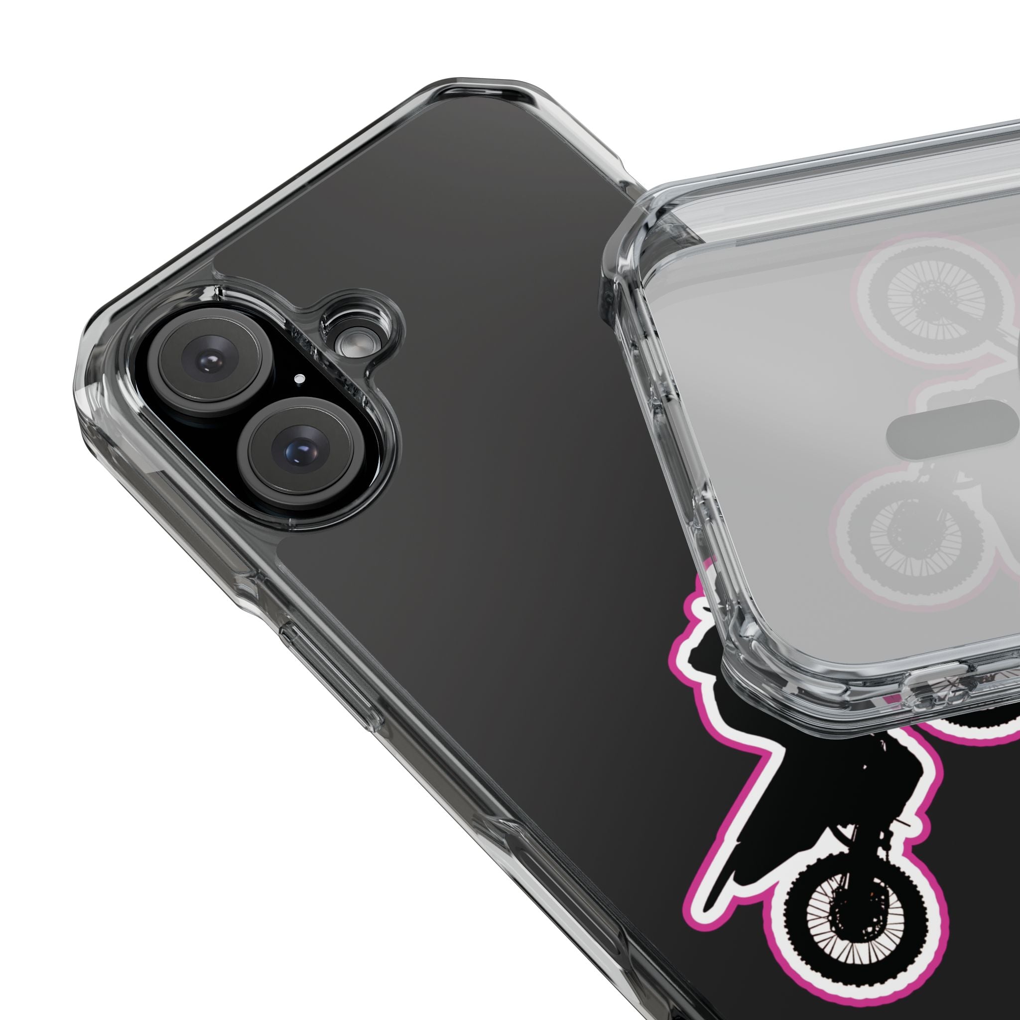 Pink Dirt Bike Magnetic Clear Impact Case