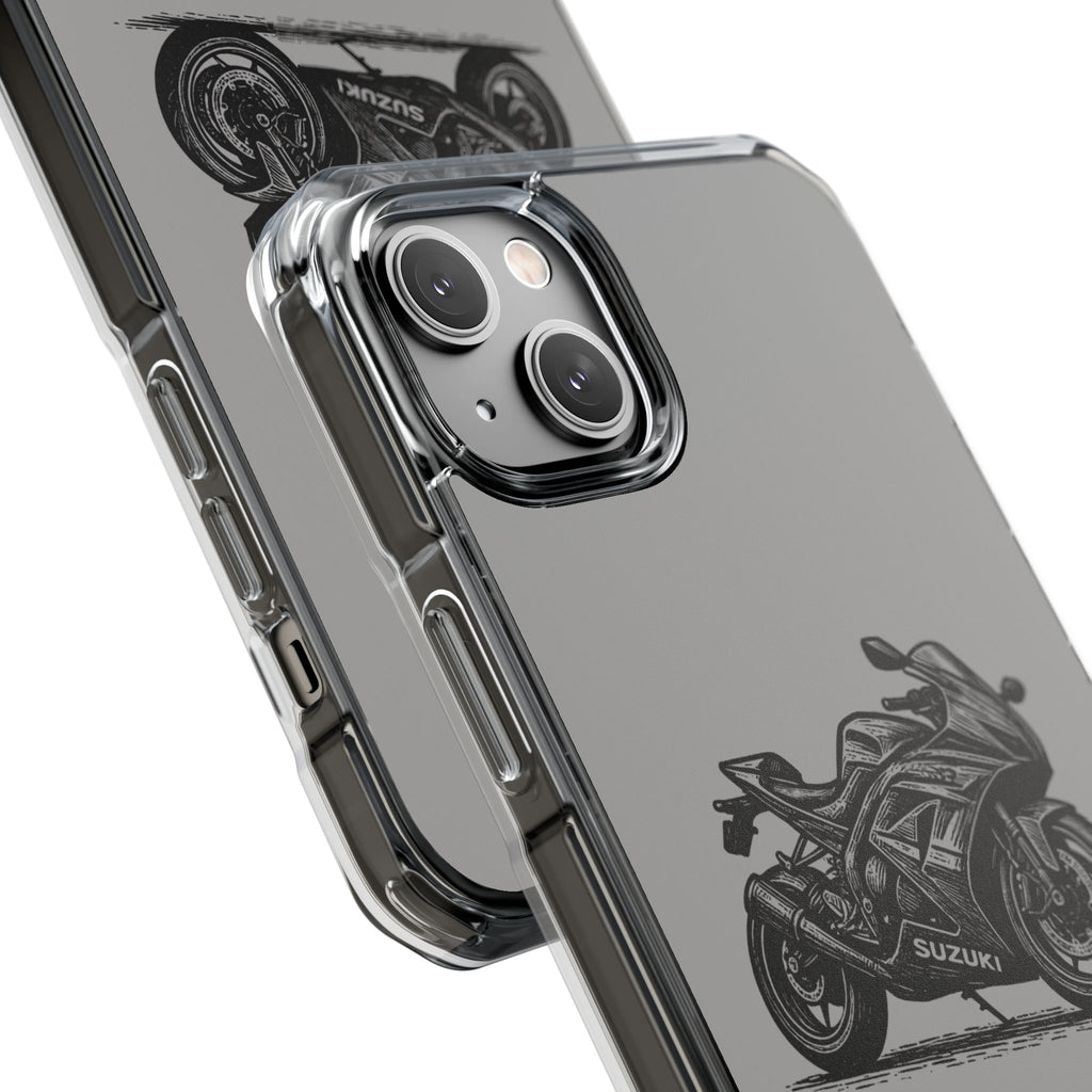 Suzuki Linocut Phone Case — Clear Magnetic Impact Case