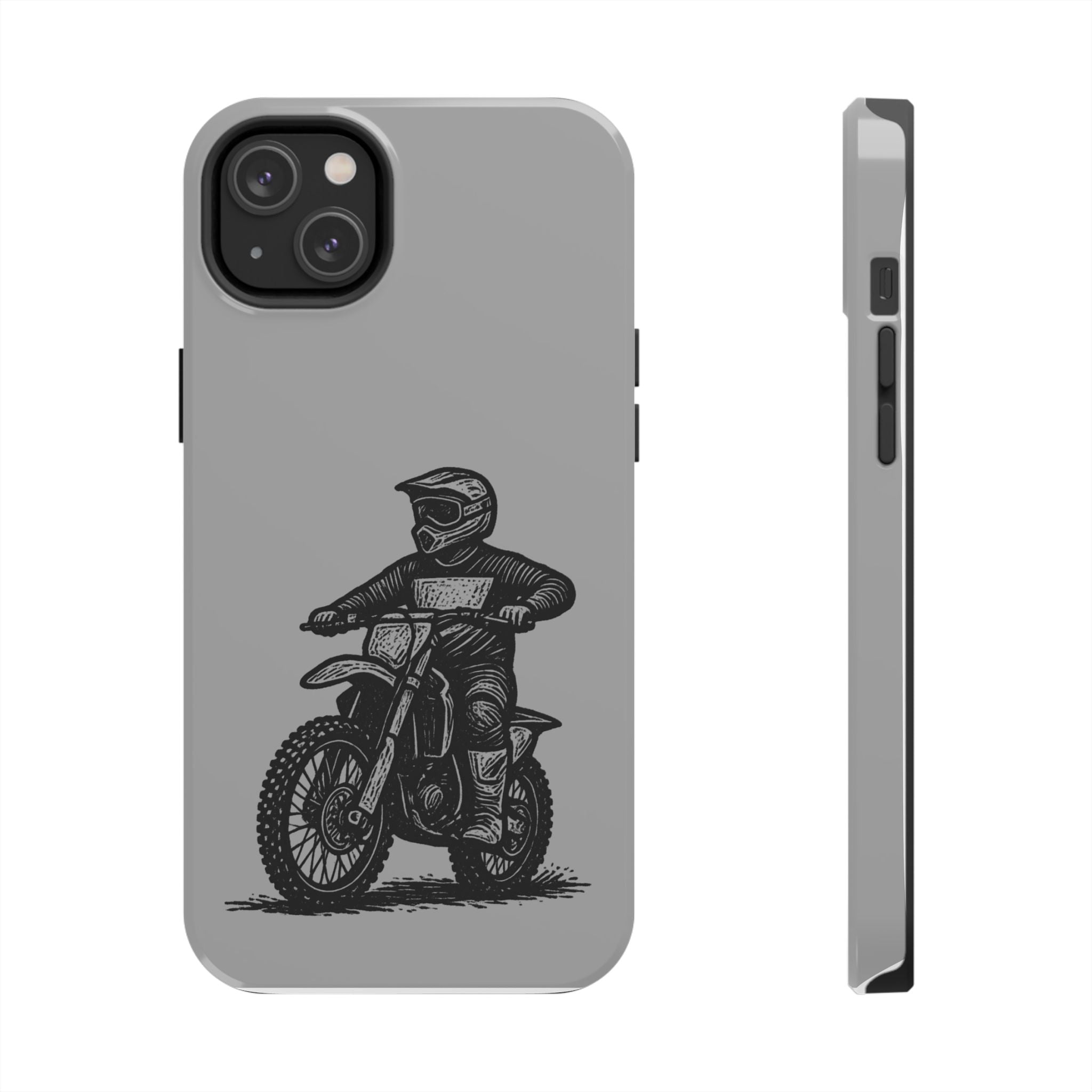 Grey Dirtbike Tough Phone Case