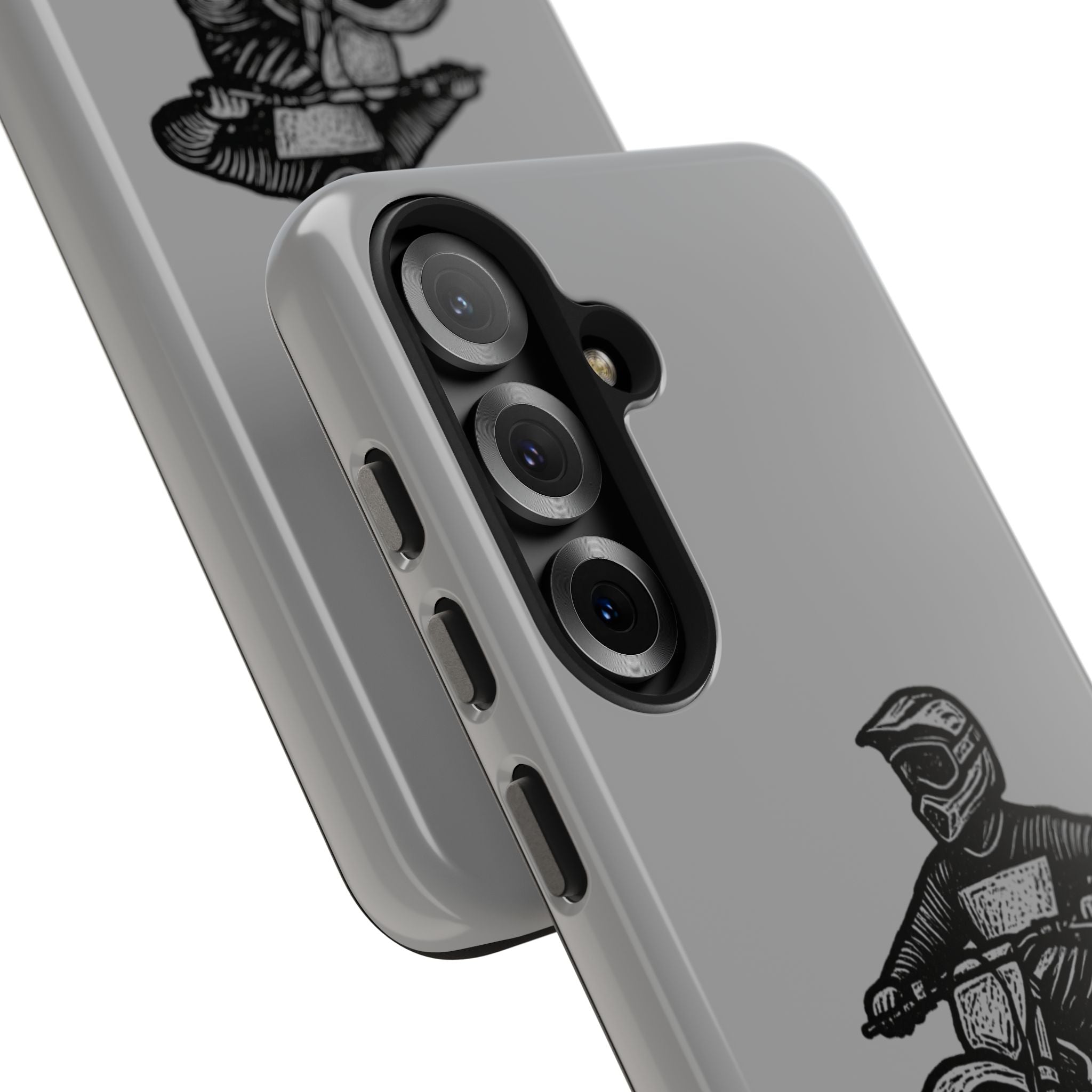 Grey Dirtbike Tough Phone Case