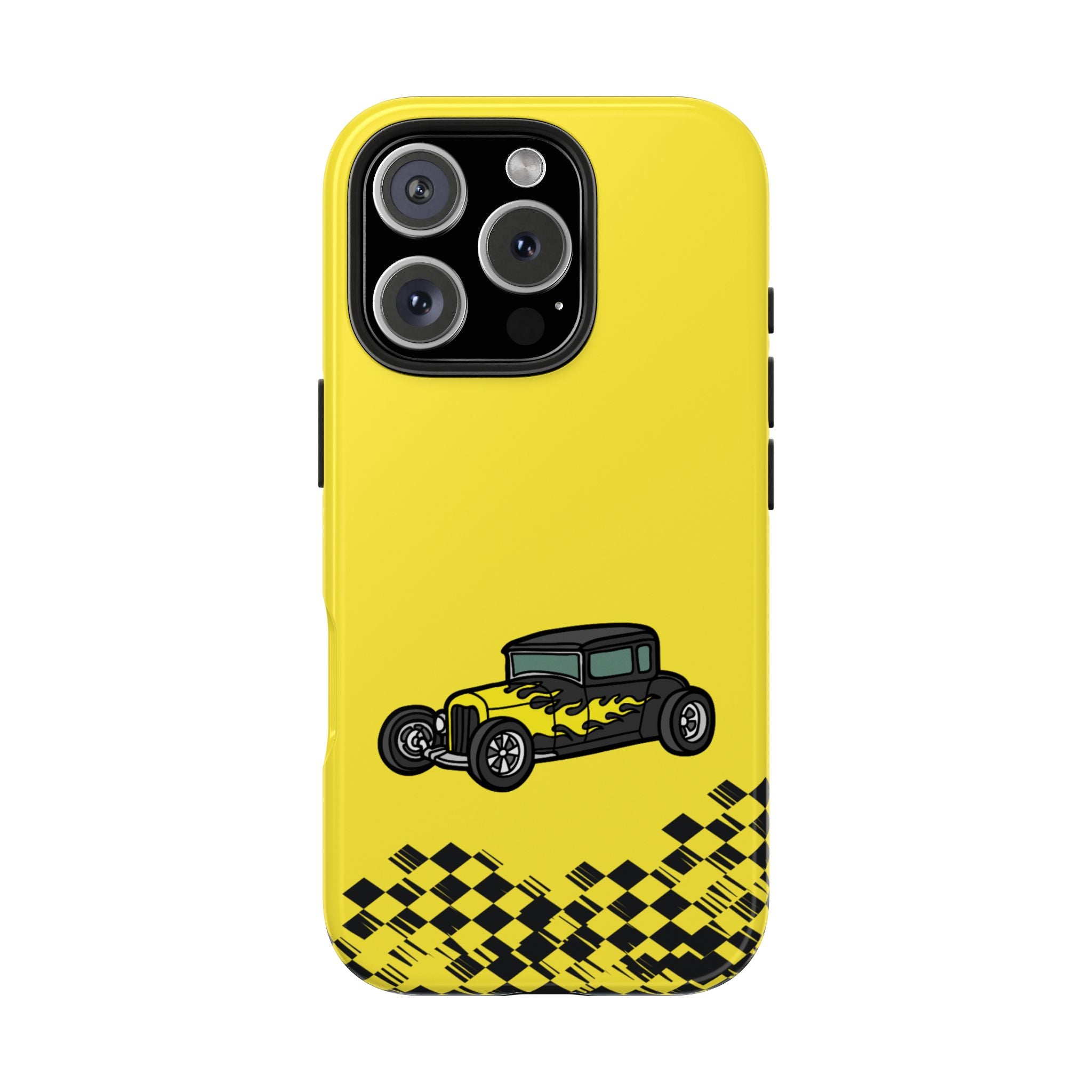 Yellow Classic Car Phone Case — Retro Vintage Auto Protective Cover