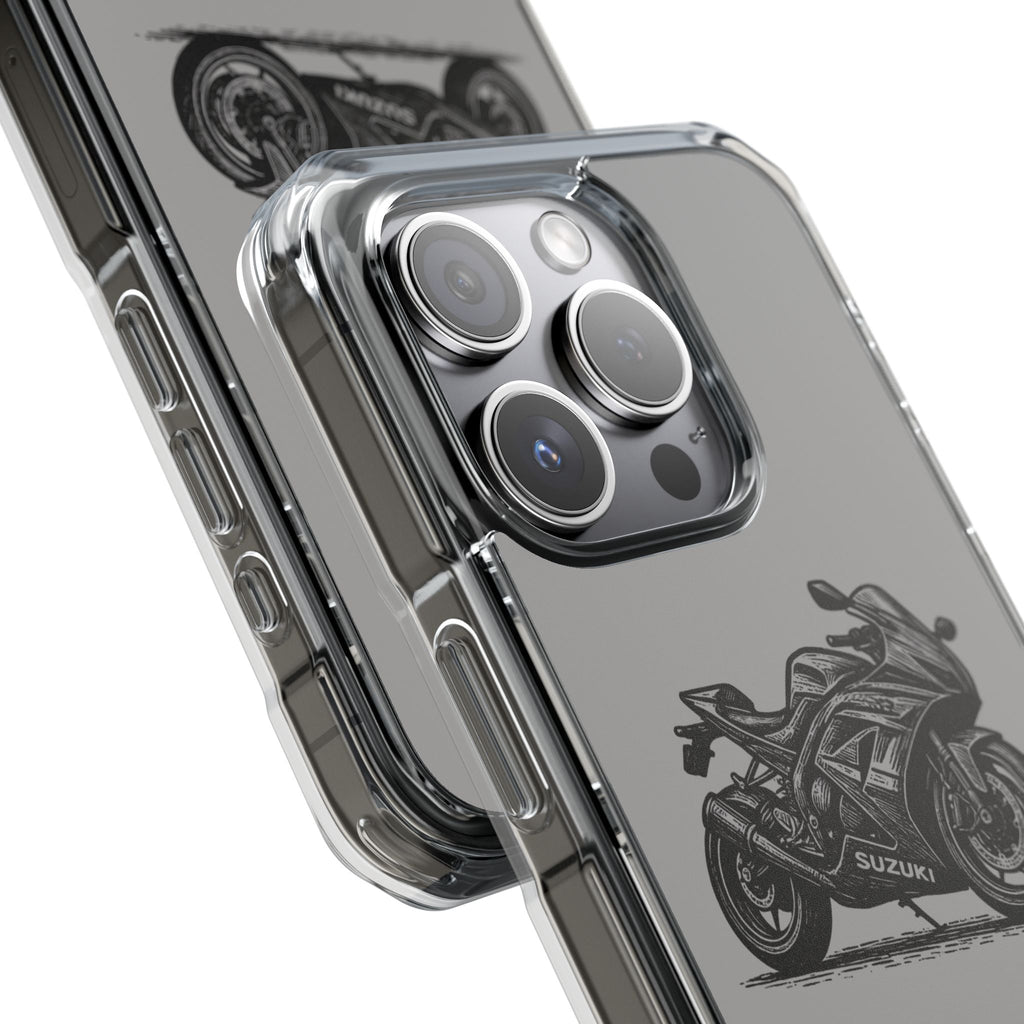 Suzuki Linocut Phone Case — Clear Magnetic Impact Case