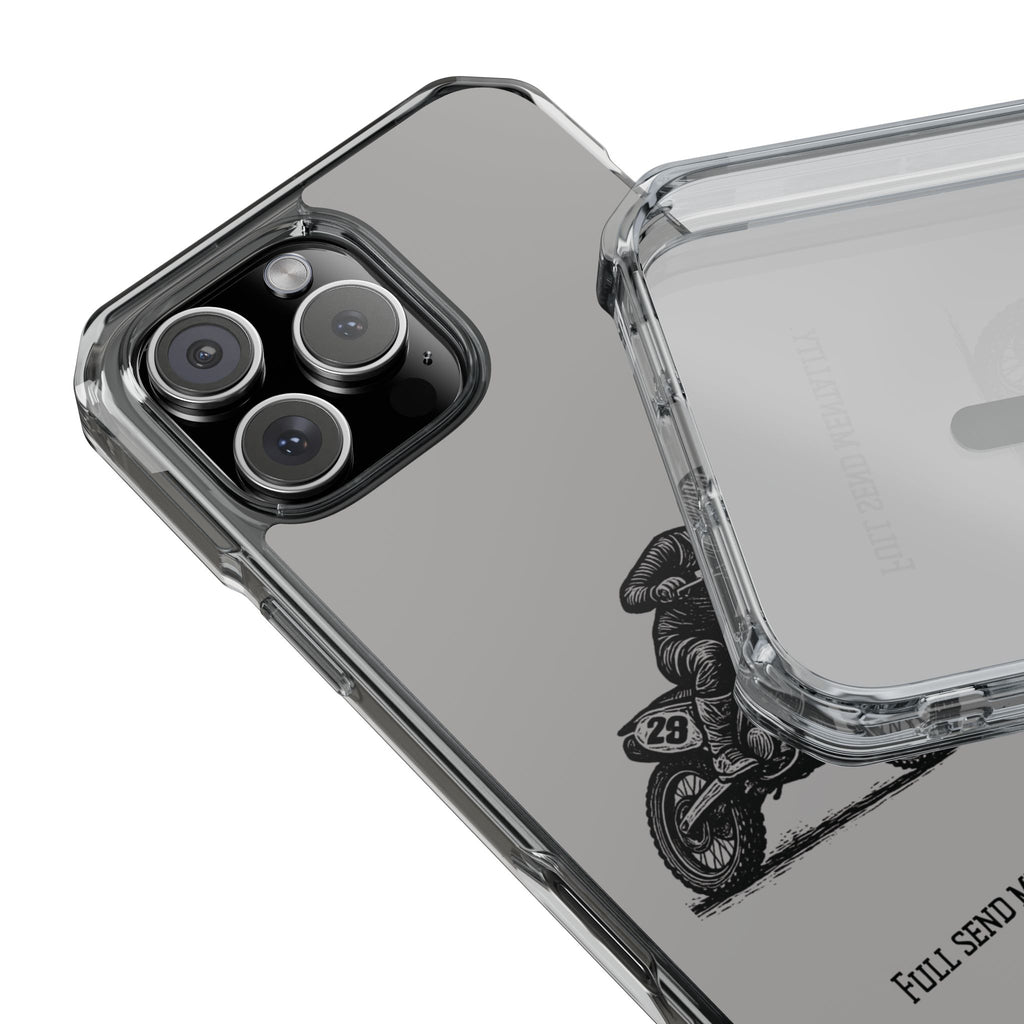 Dirt Bike Cornering Phone Case — Magnetic Clear Impact Case