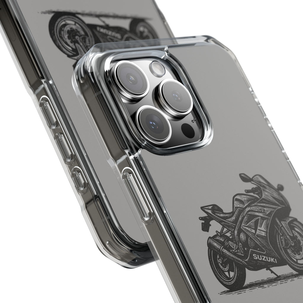 Suzuki Linocut Phone Case — Clear Magnetic Impact Case