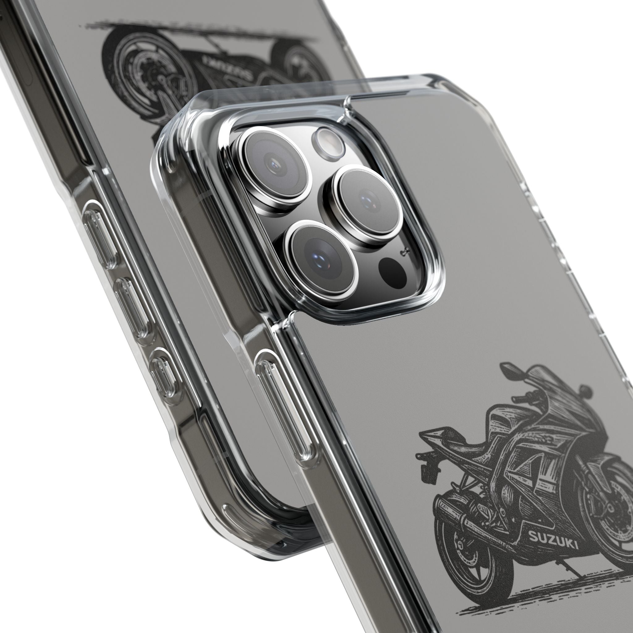 Suzuki Linocut Phone Case — Clear Magnetic Impact Case