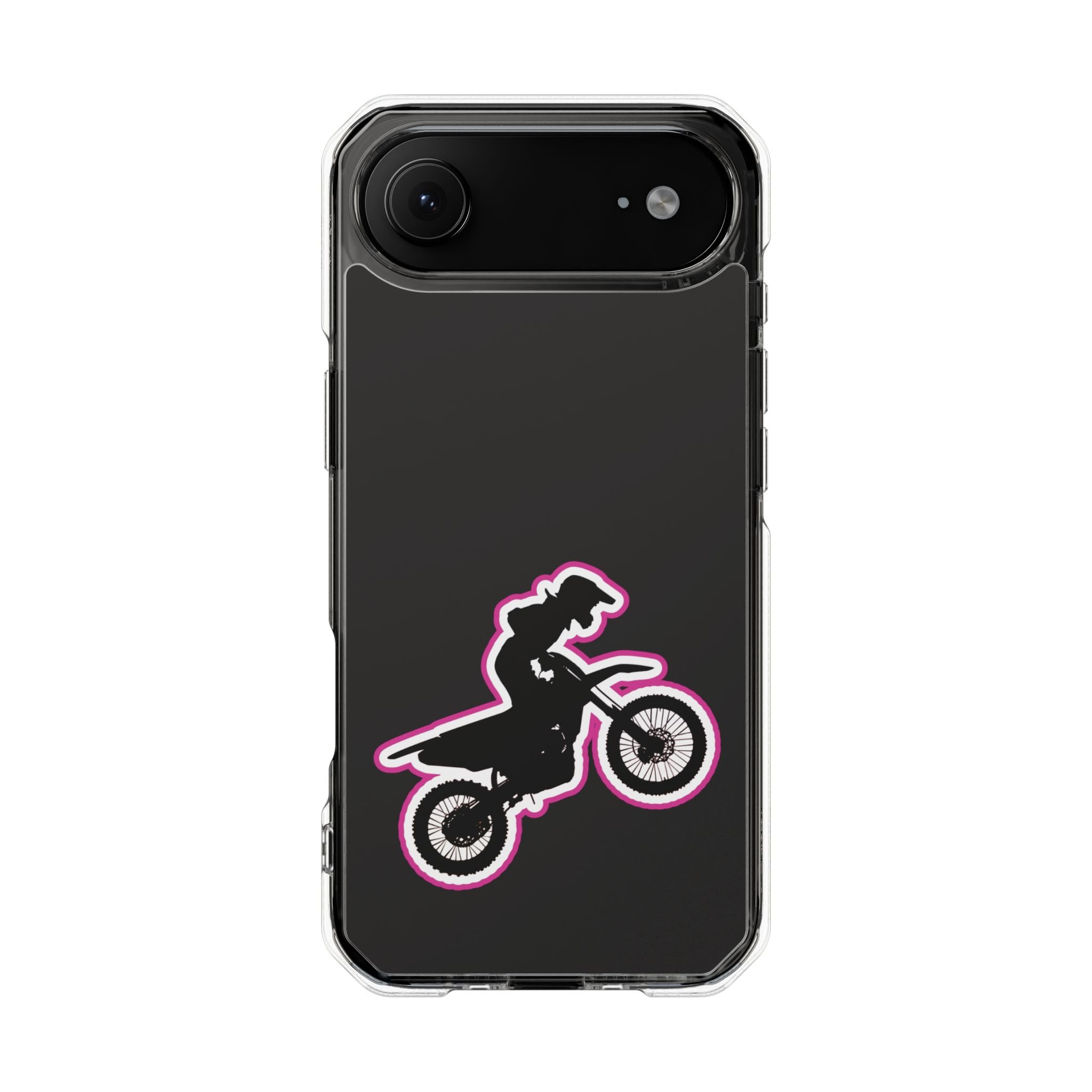 Pink Dirt Bike Magnetic Clear Impact Case