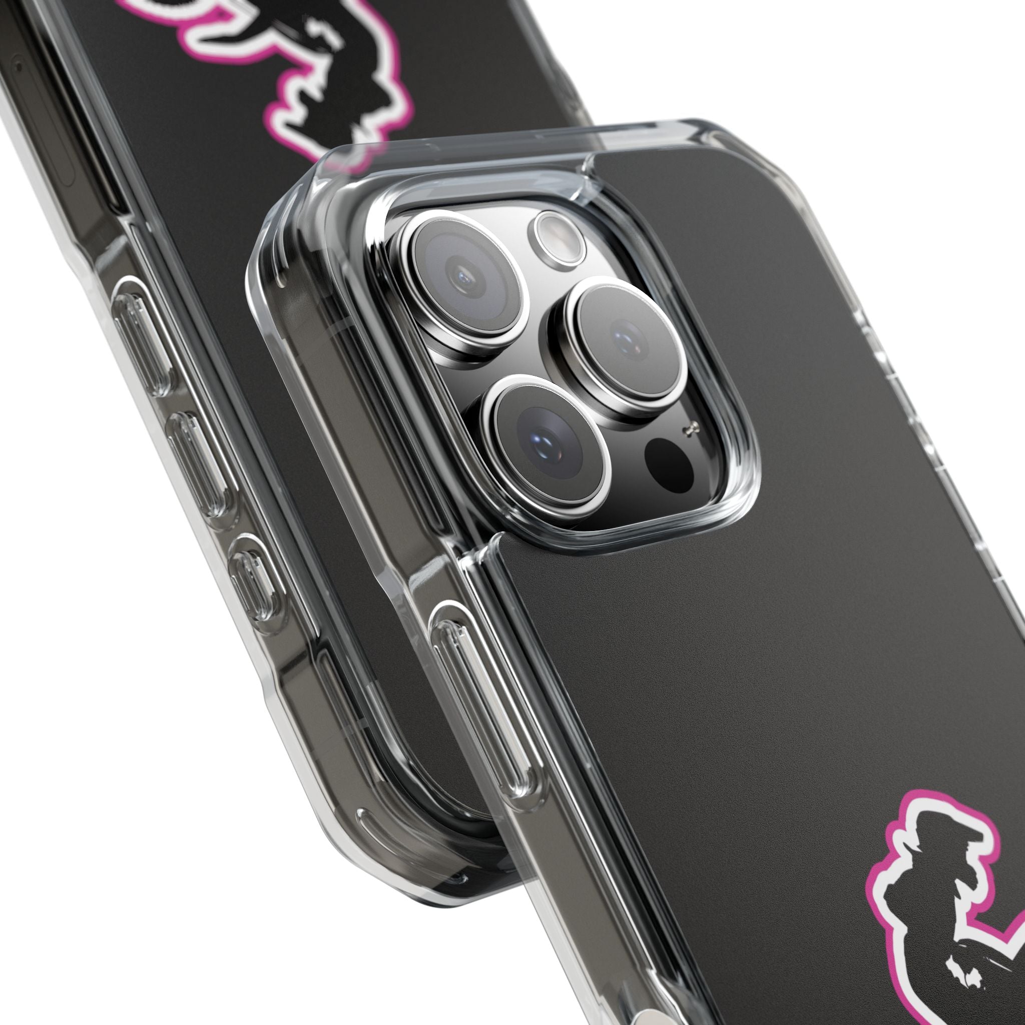 Pink Dirt Bike Magnetic Clear Impact Case