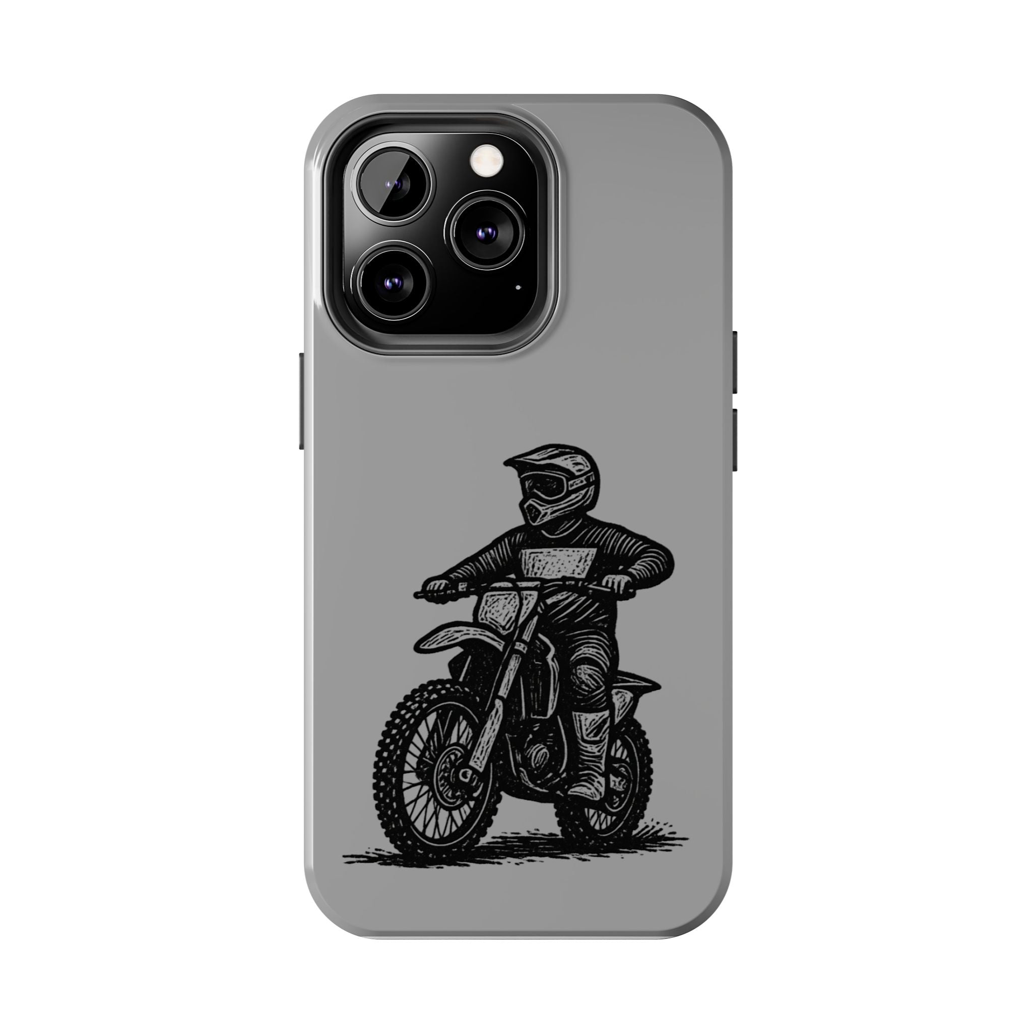 Grey Dirtbike Tough Phone Case