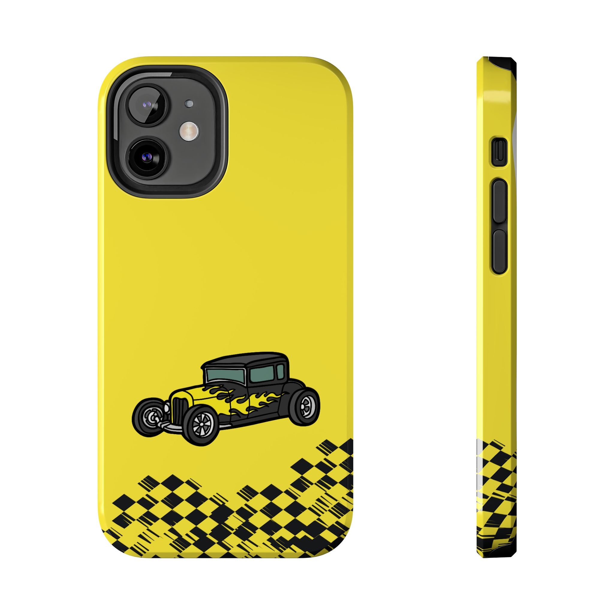 Yellow Classic Car Phone Case — Retro Vintage Auto Protective Cover