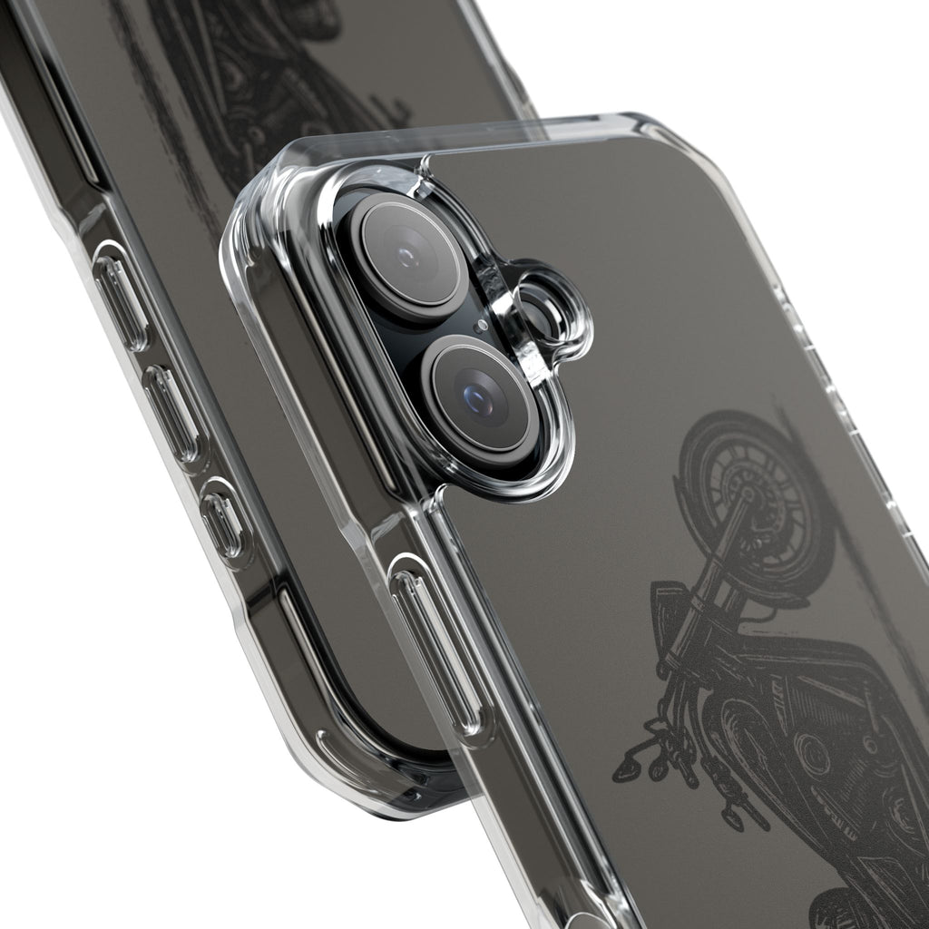 Harley Linocut Phone Case — Clear Magnetic Impact Case