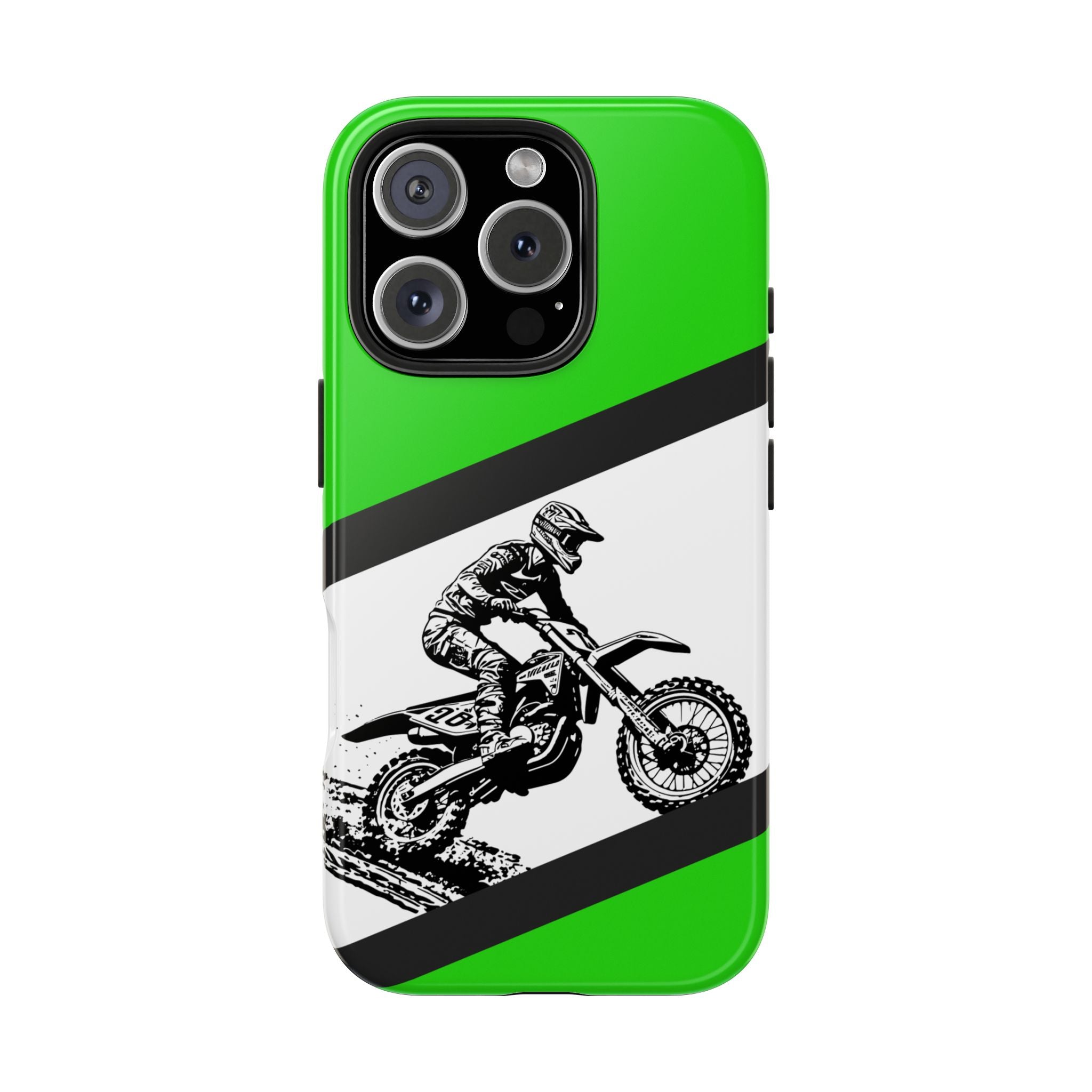 Kawi Dirt Bike Tough Phone Case — Protective Motocross Rider Cover