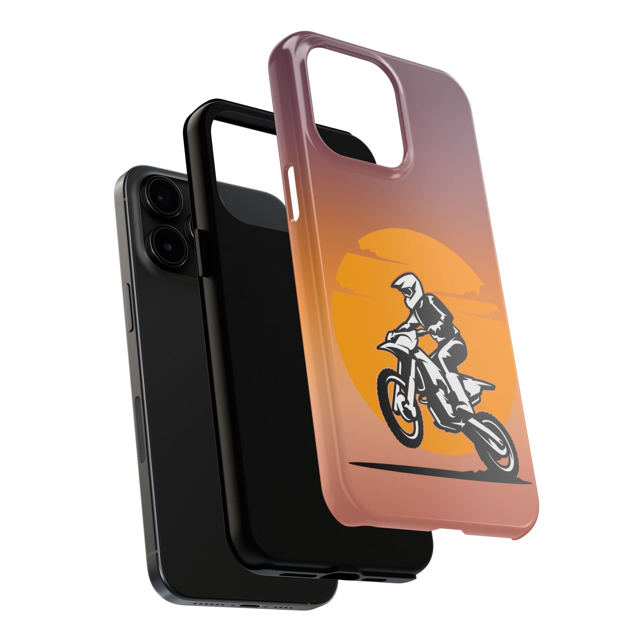 Sunset Moto Rider Tough Phone Case