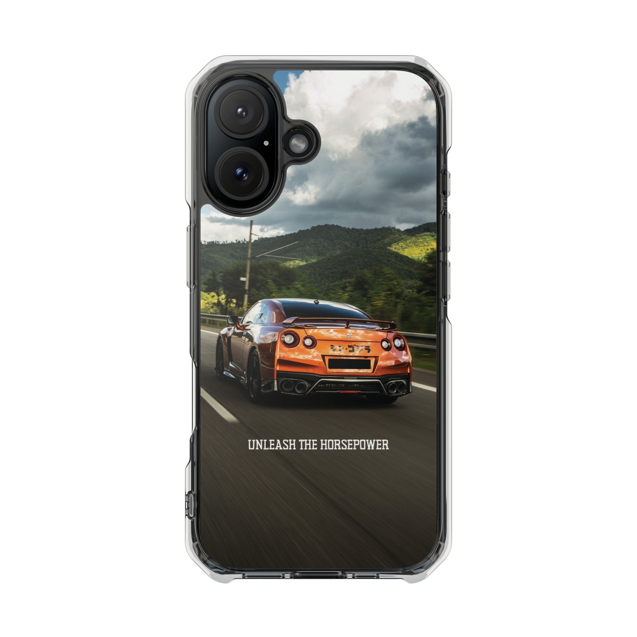 Racing Vibes Clear Magnetic Phone Case — Fast Car Design