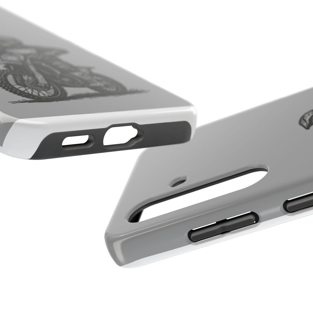 Grey Dirtbike Tough Phone Case