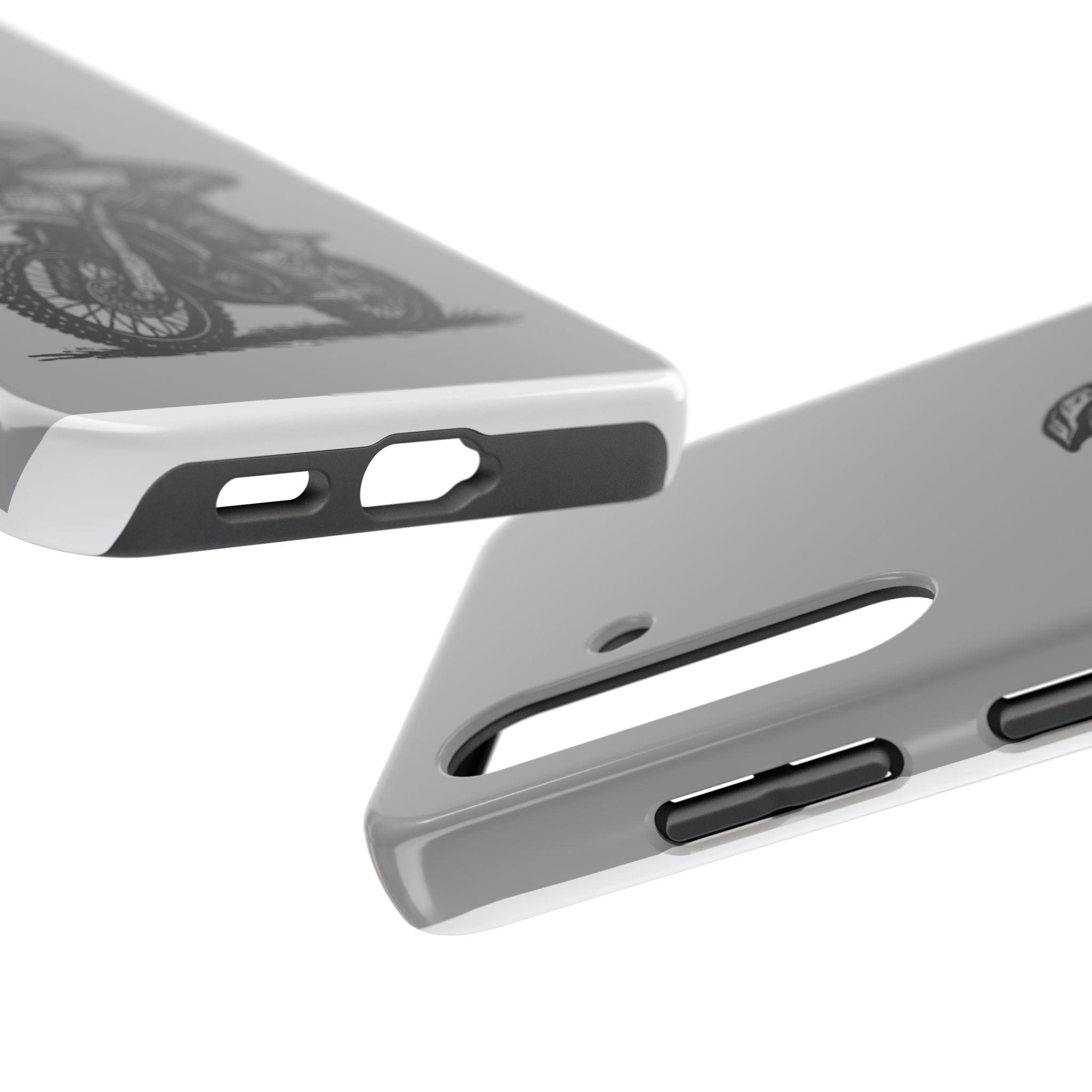 Grey Dirtbike Tough Phone Case
