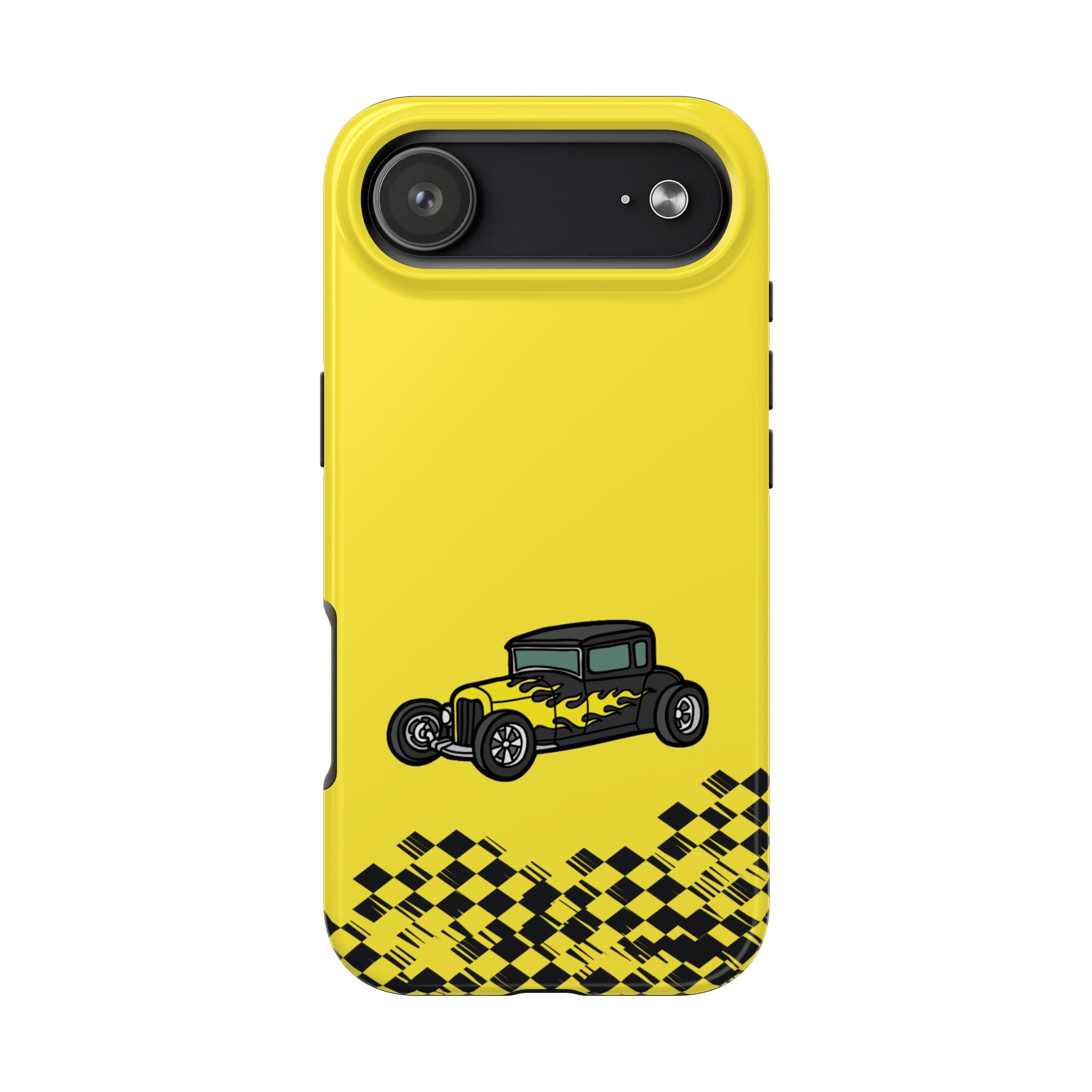Yellow Classic Car Phone Case — Retro Vintage Auto Protective Cover