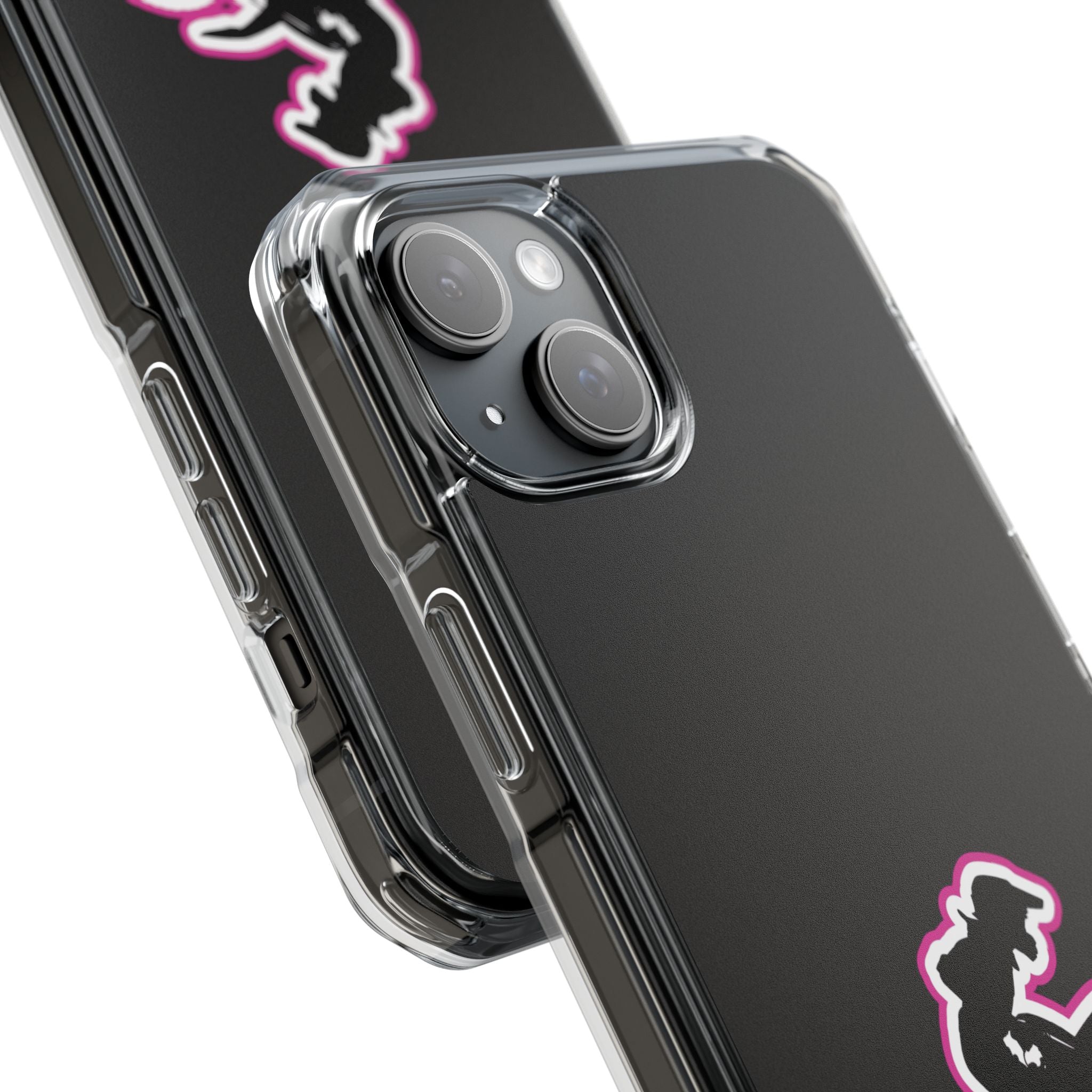 Pink Dirt Bike Magnetic Clear Impact Case