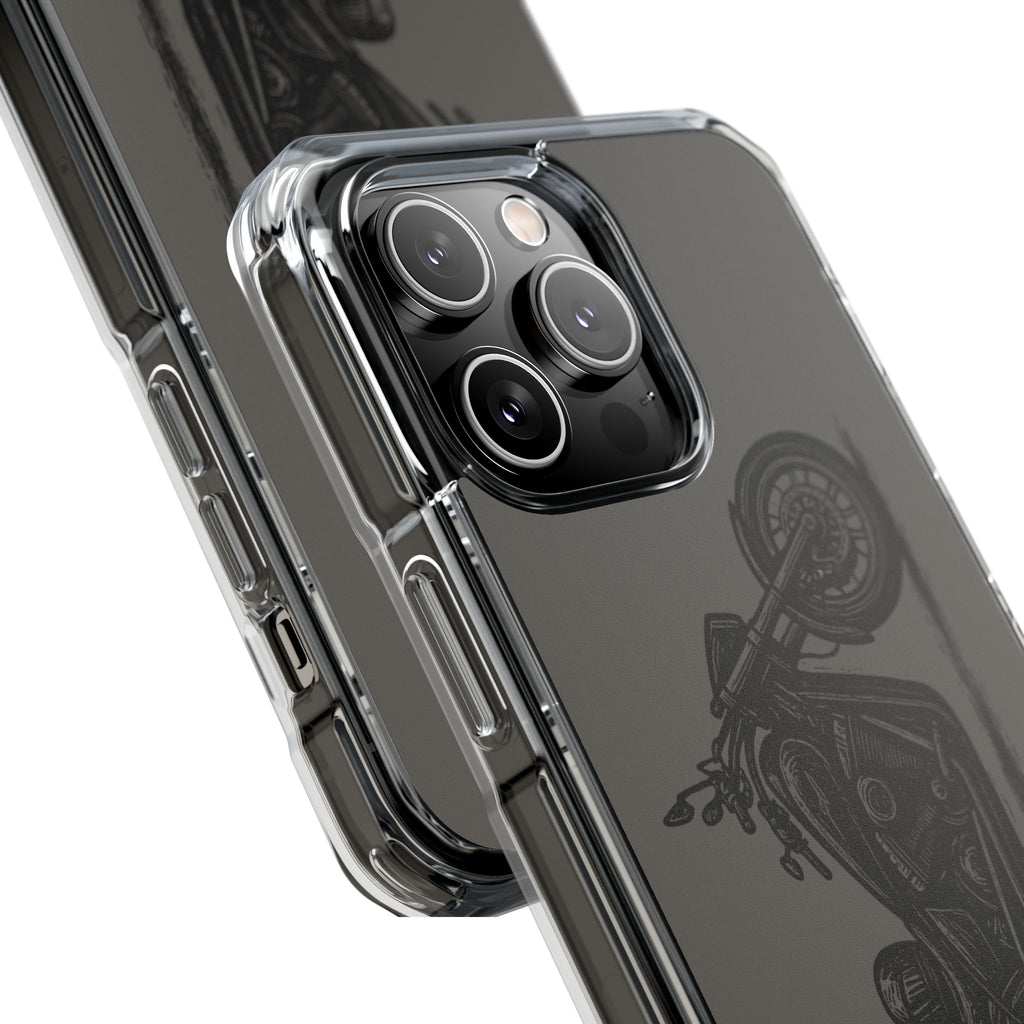 Harley Linocut Phone Case — Clear Magnetic Impact Case