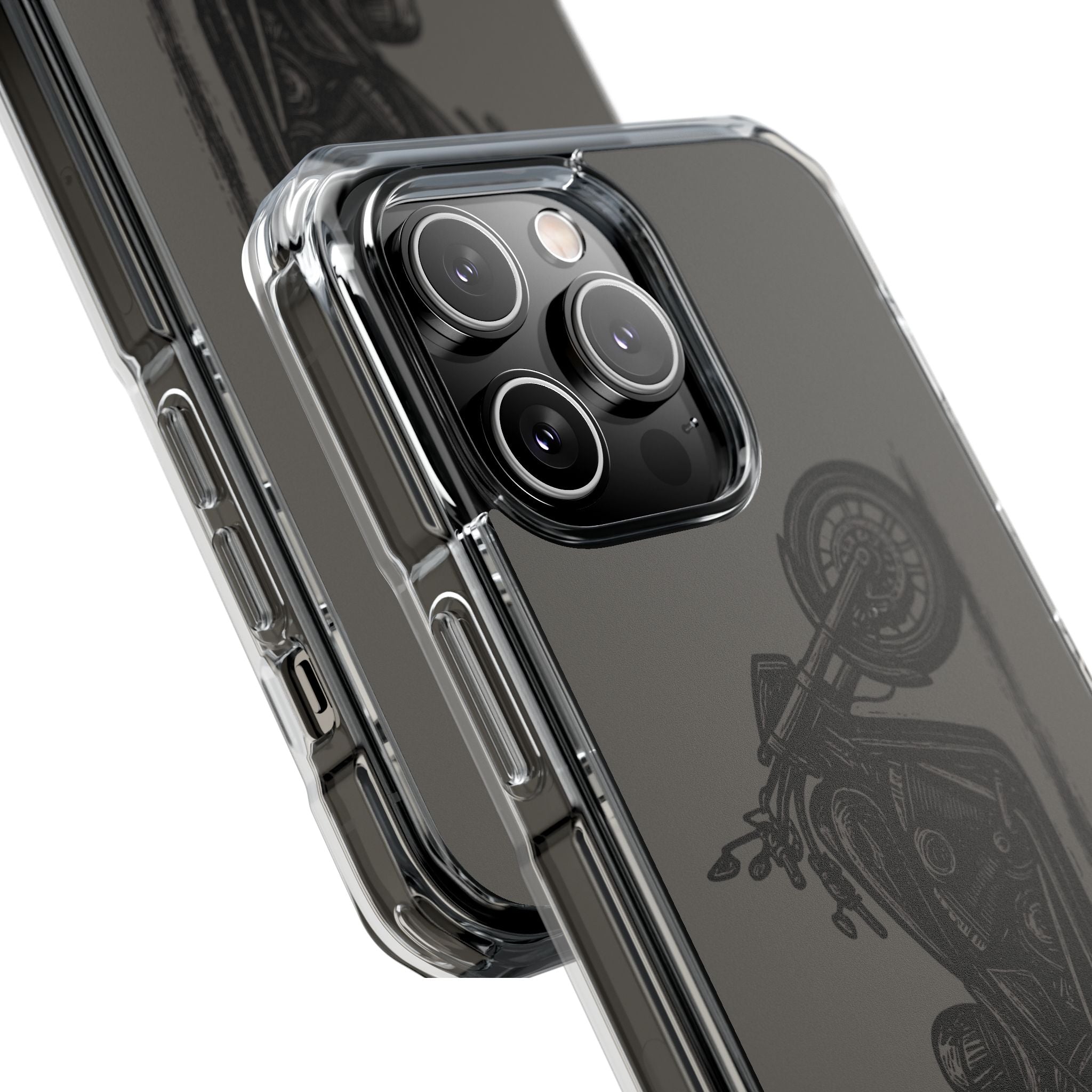 Harley Linocut Phone Case — Clear Magnetic Impact Case
