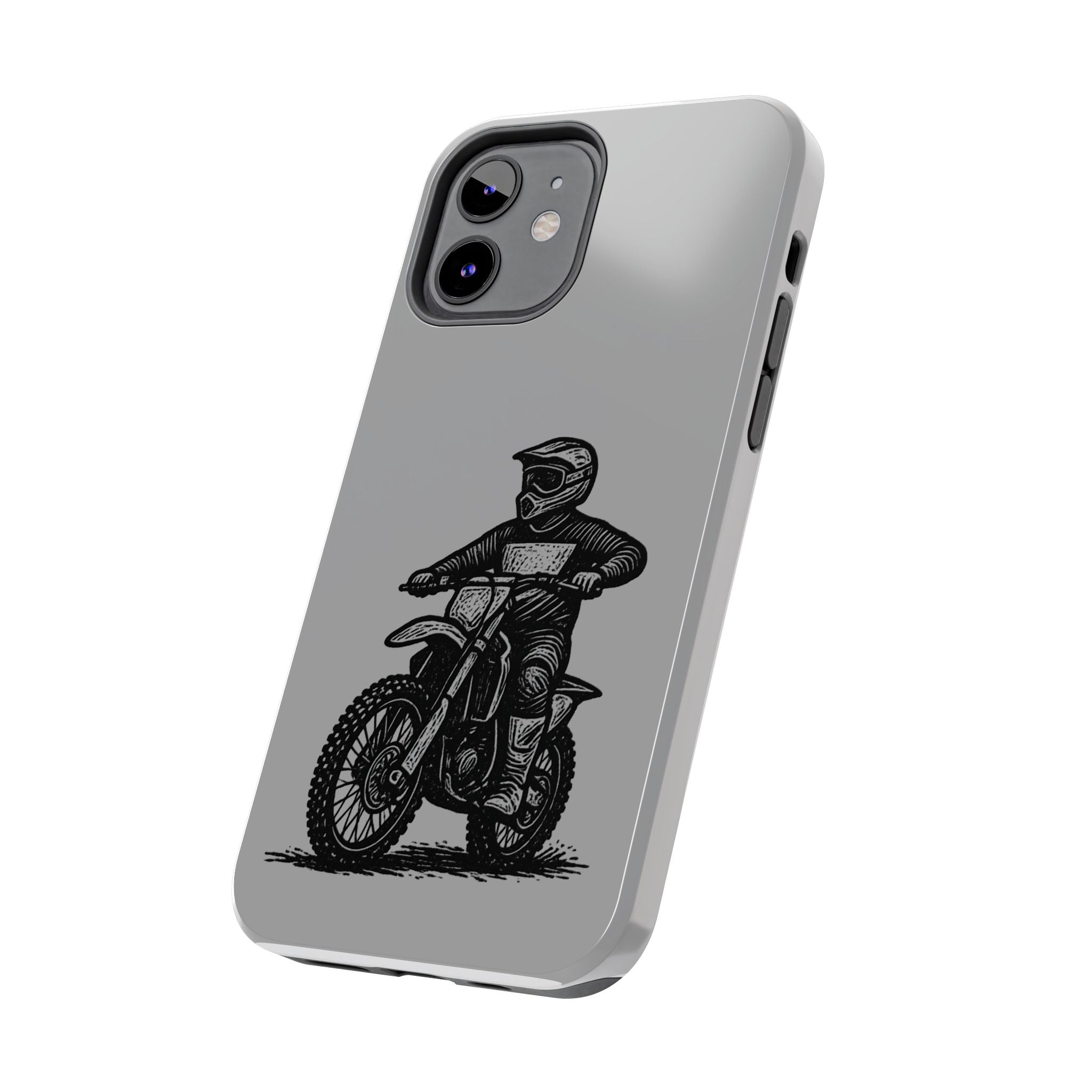 Grey Dirtbike Tough Phone Case
