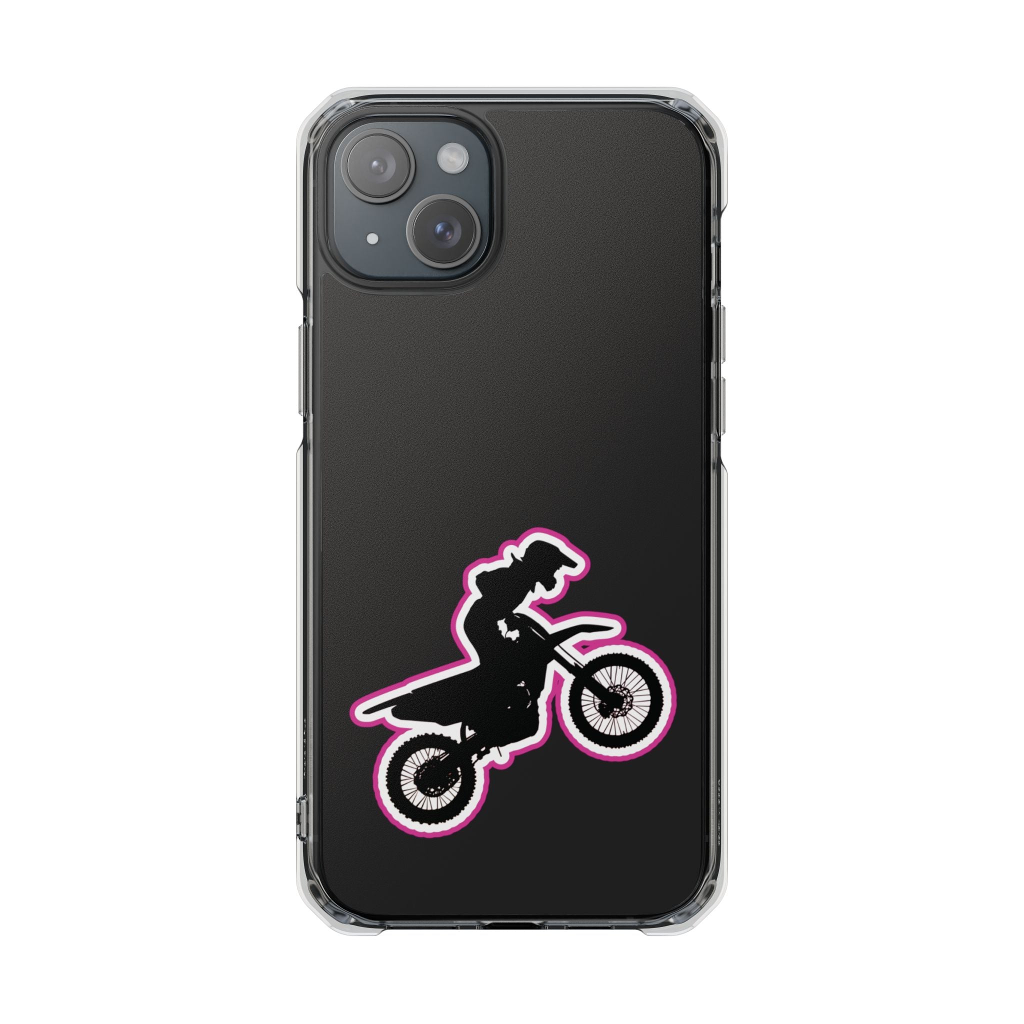 Pink Dirt Bike Magnetic Clear Impact Case