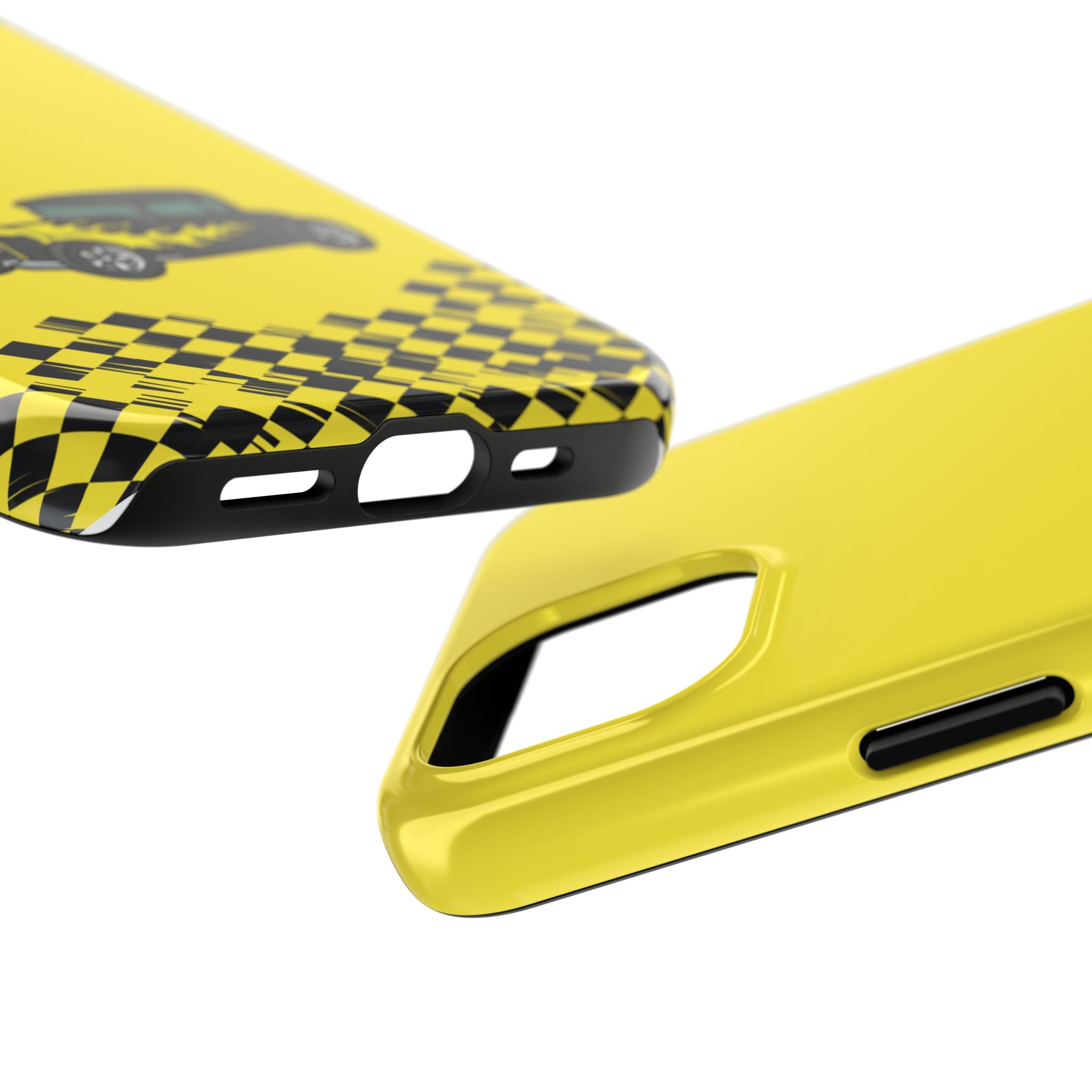 Yellow Classic Car Phone Case — Retro Vintage Auto Protective Cover
