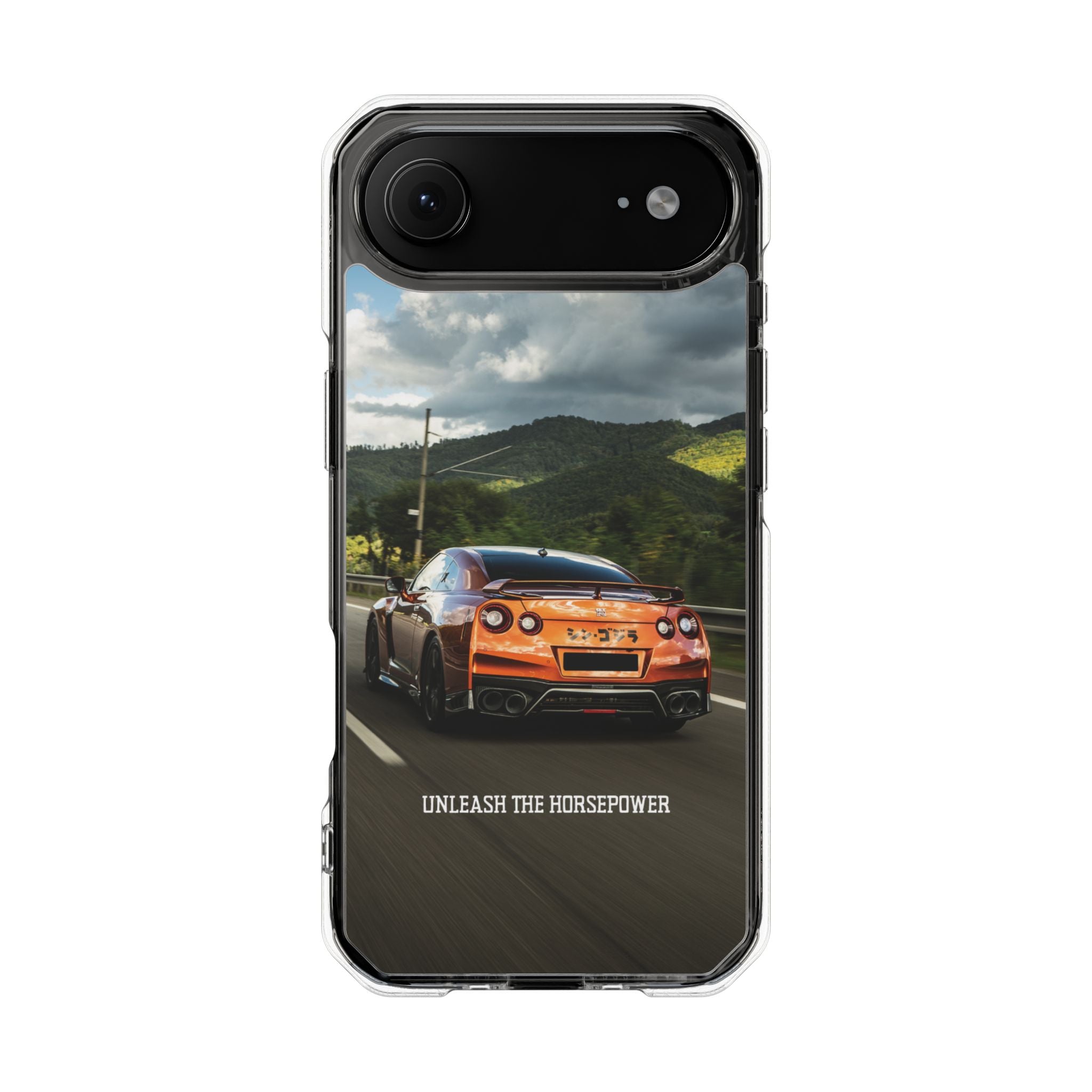 Racing Vibes Clear Magnetic Phone Case — Fast Car Design