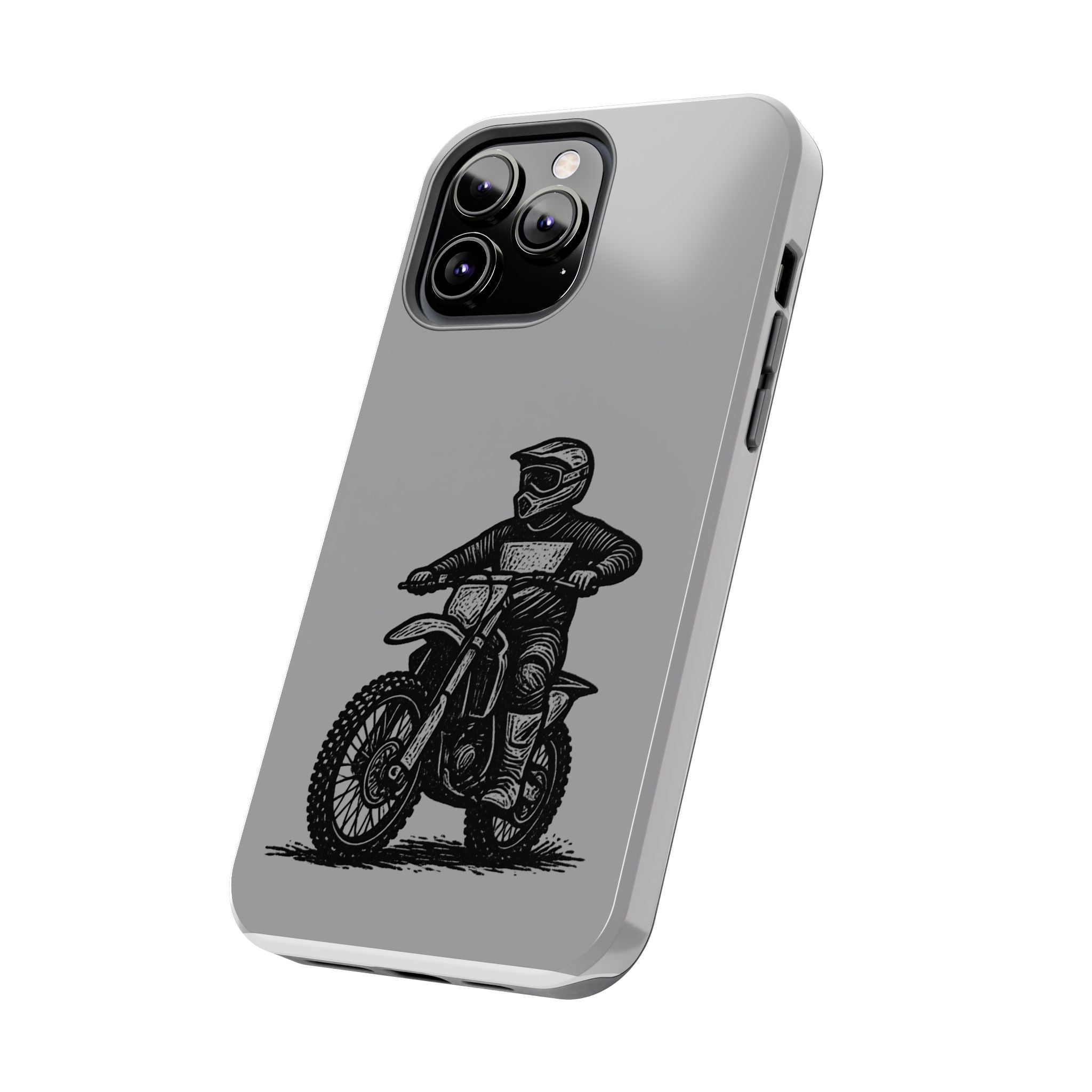 Grey Dirtbike Tough Phone Case