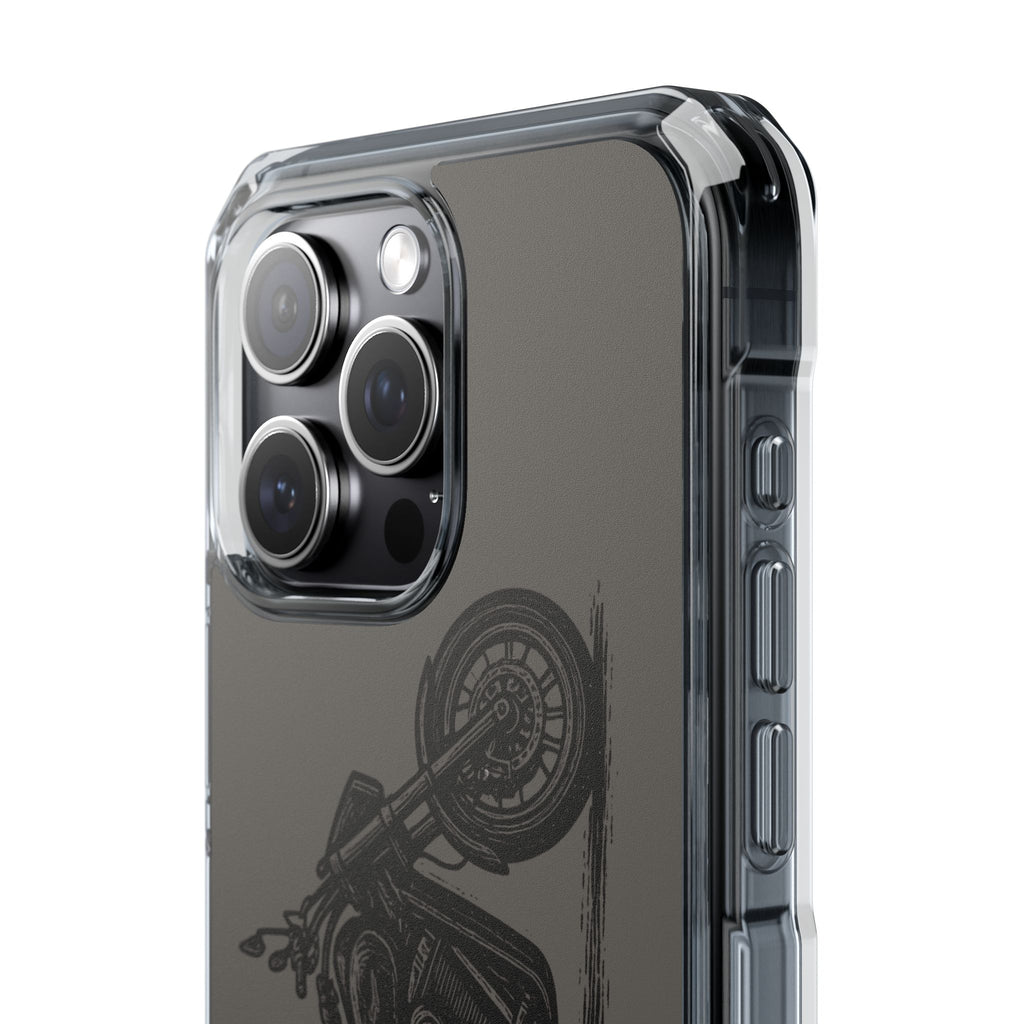 Harley Linocut Phone Case — Clear Magnetic Impact Case