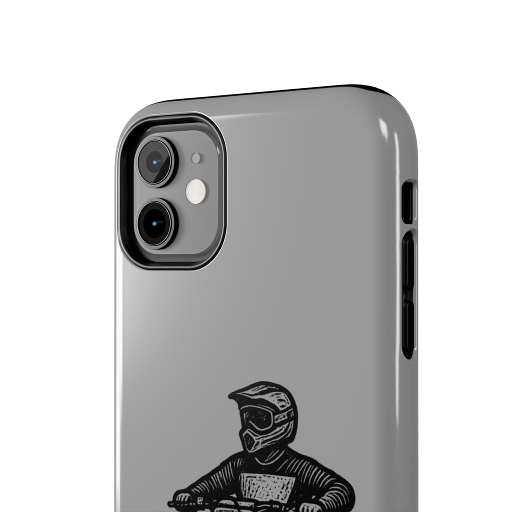 Grey Dirtbike Tough Phone Case