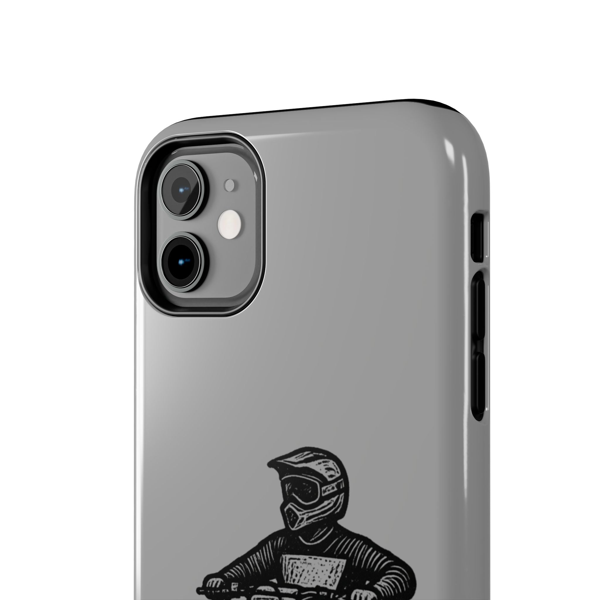 Grey Dirtbike Tough Phone Case