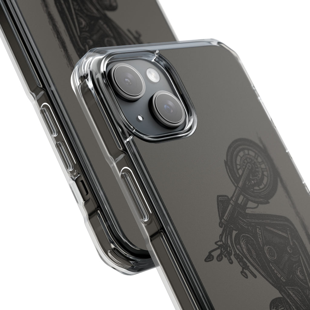 Harley Linocut Phone Case — Clear Magnetic Impact Case