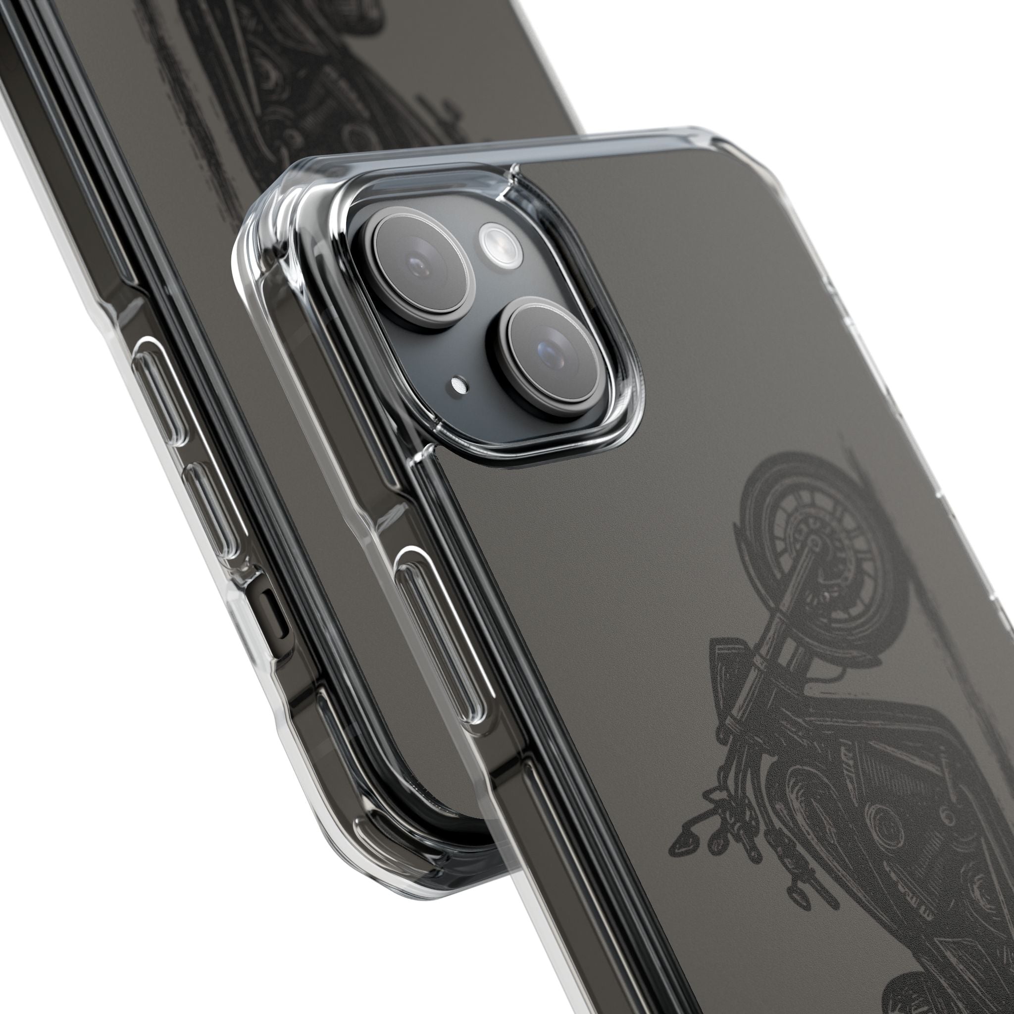 Harley Linocut Phone Case — Clear Magnetic Impact Case