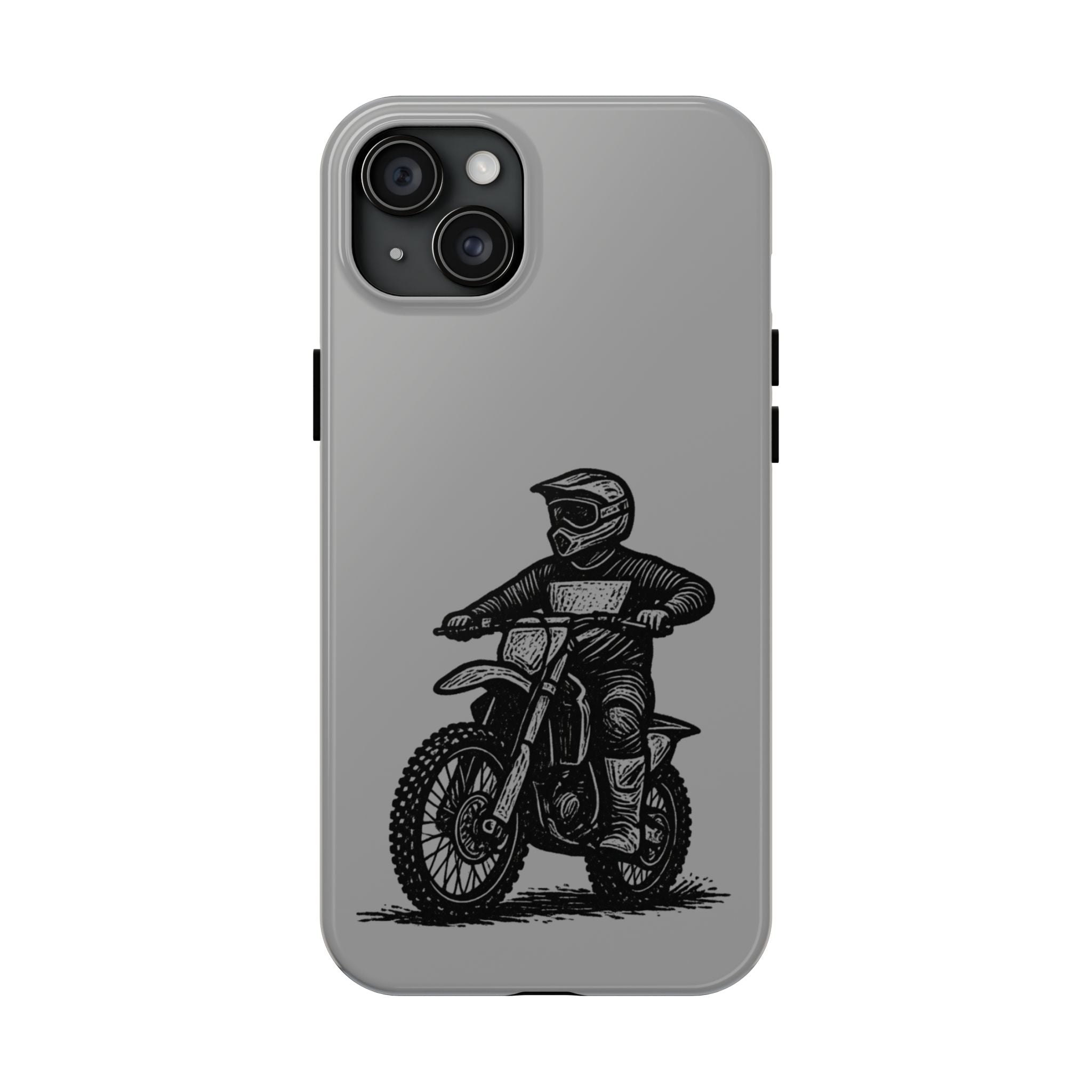 Grey Dirtbike Tough Phone Case