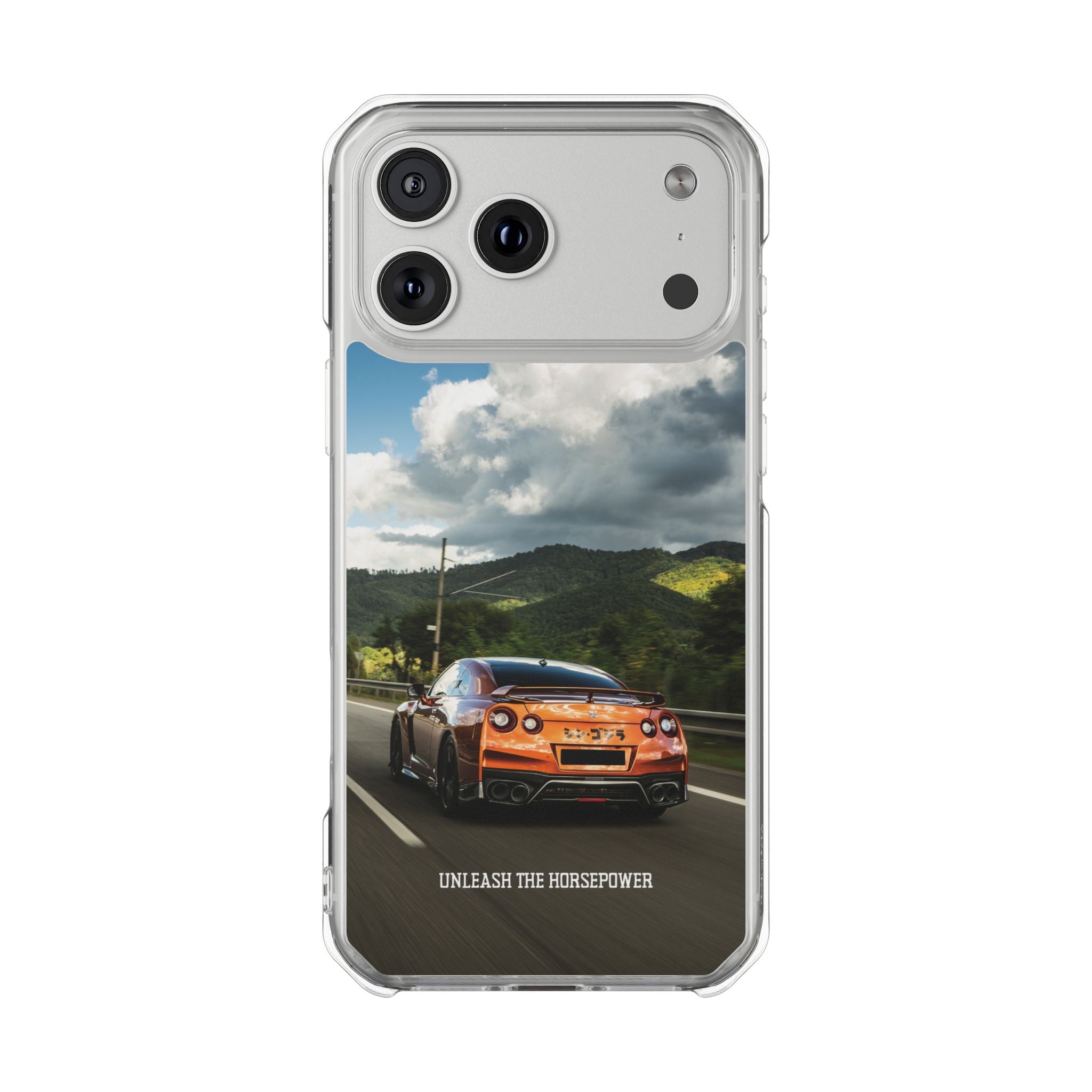 Racing Vibes Clear Magnetic Phone Case — Fast Car Design