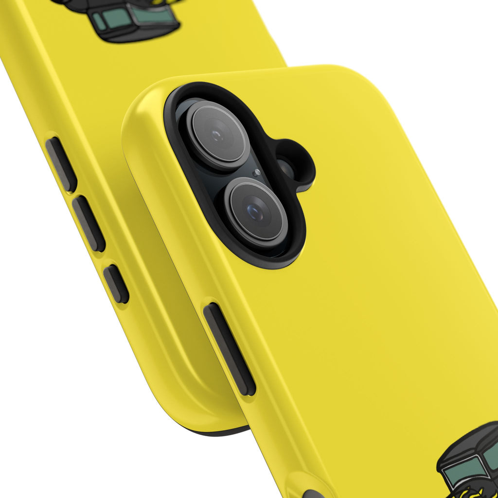Yellow Classic Car Phone Case — Retro Vintage Auto Protective Cover