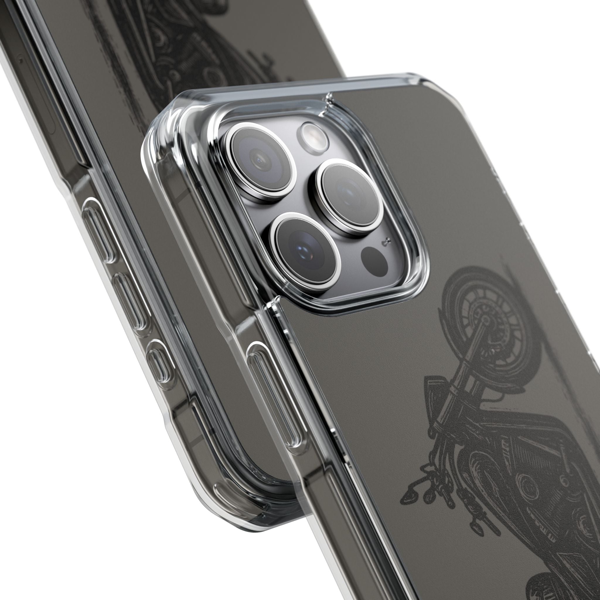 Harley Linocut Phone Case — Clear Magnetic Impact Case