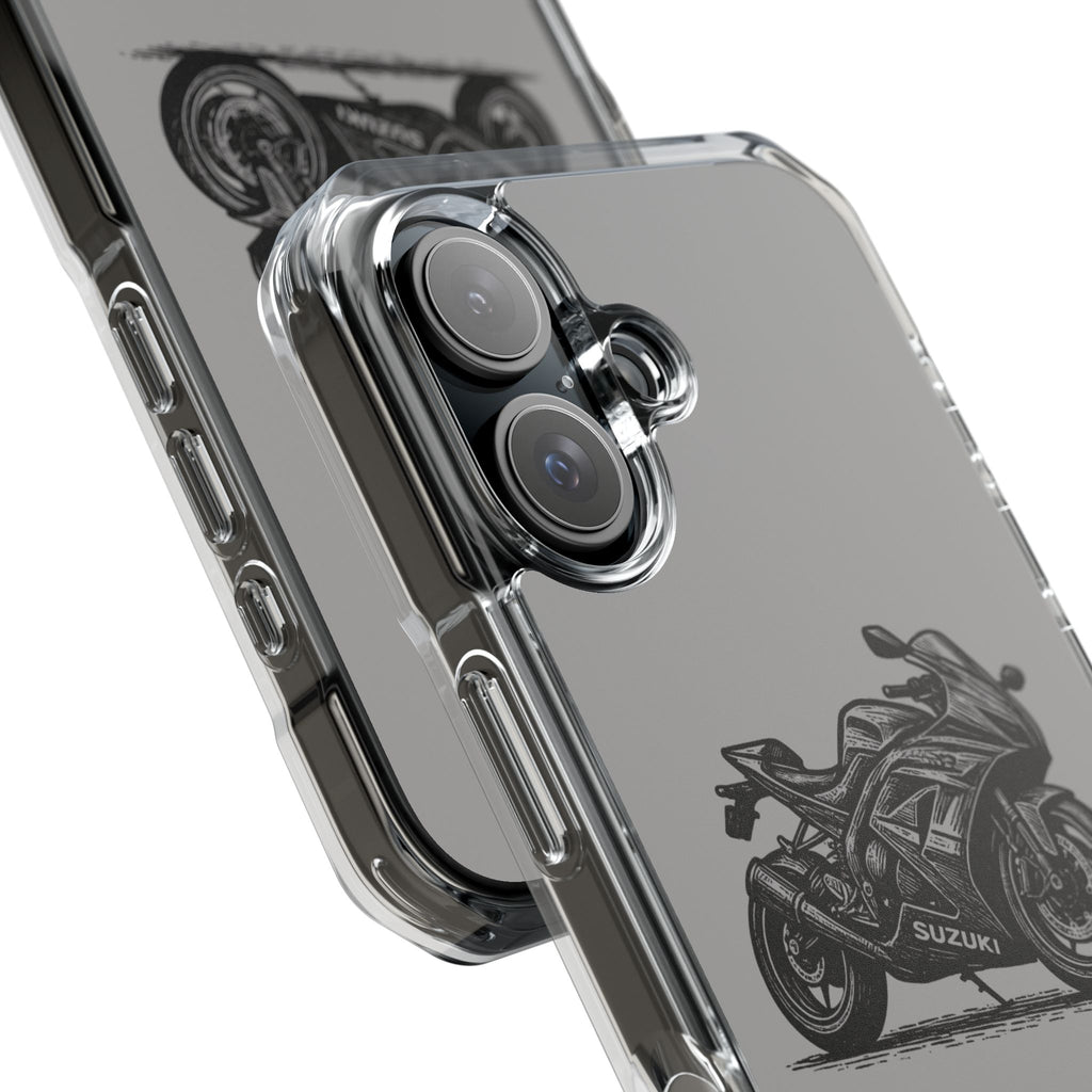 Suzuki Linocut Phone Case — Clear Magnetic Impact Case
