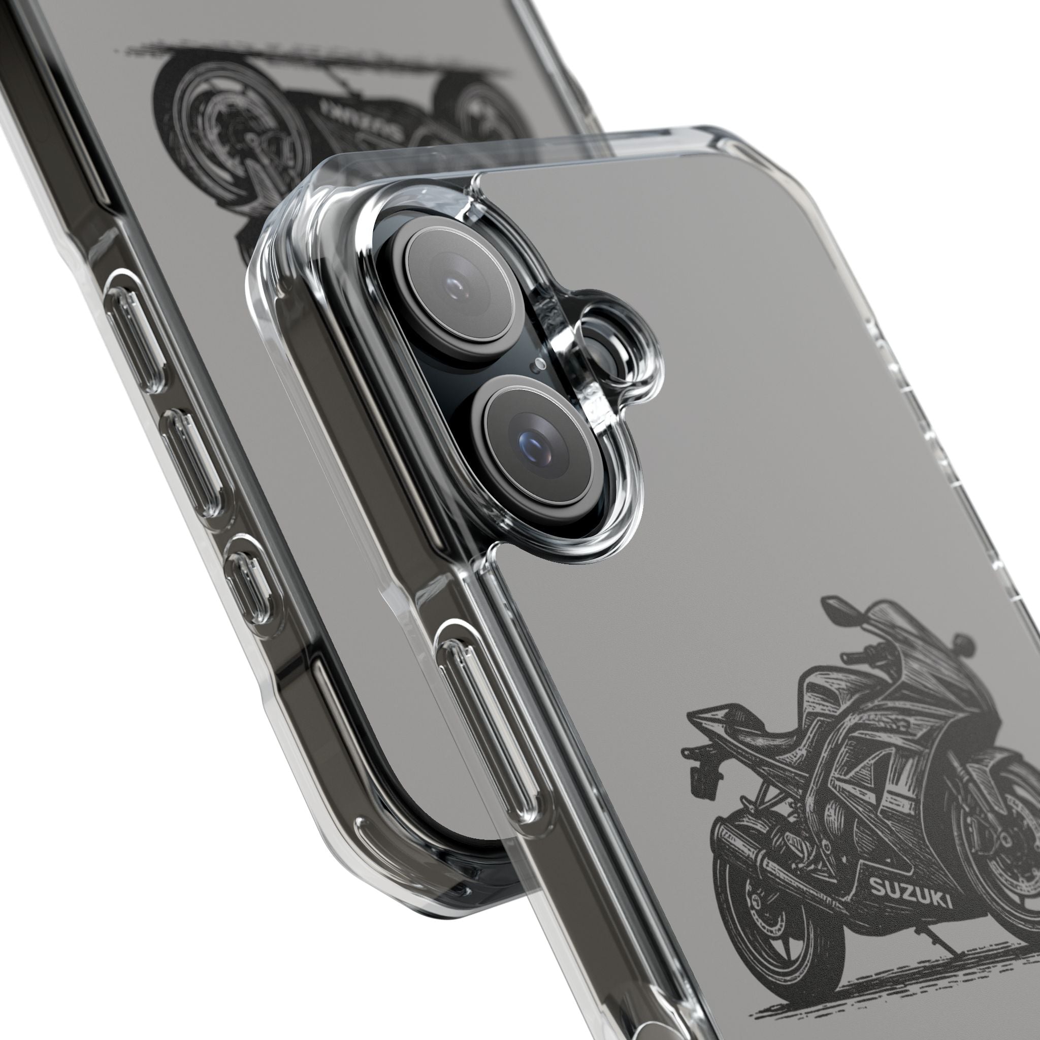 Suzuki Linocut Phone Case — Clear Magnetic Impact Case