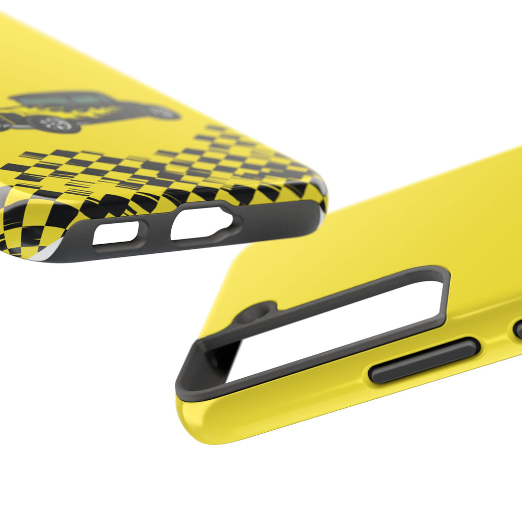 Yellow Classic Car Phone Case — Retro Vintage Auto Protective Cover