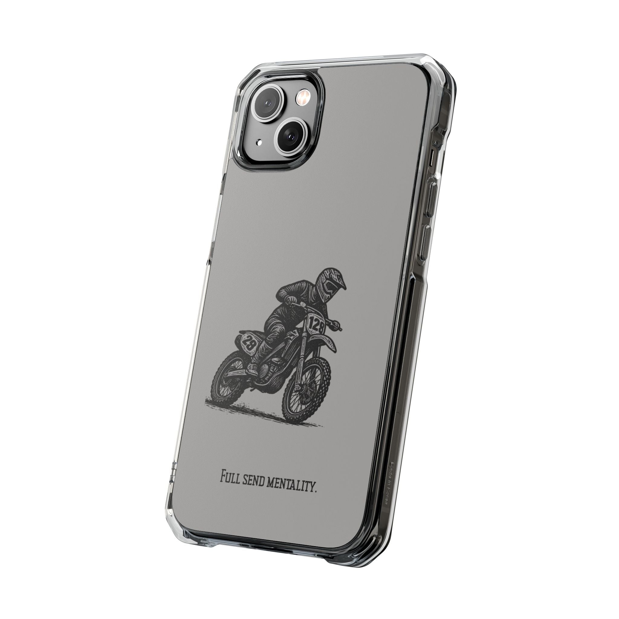 Dirt Bike Cornering Phone Case — Magnetic Clear Impact Case