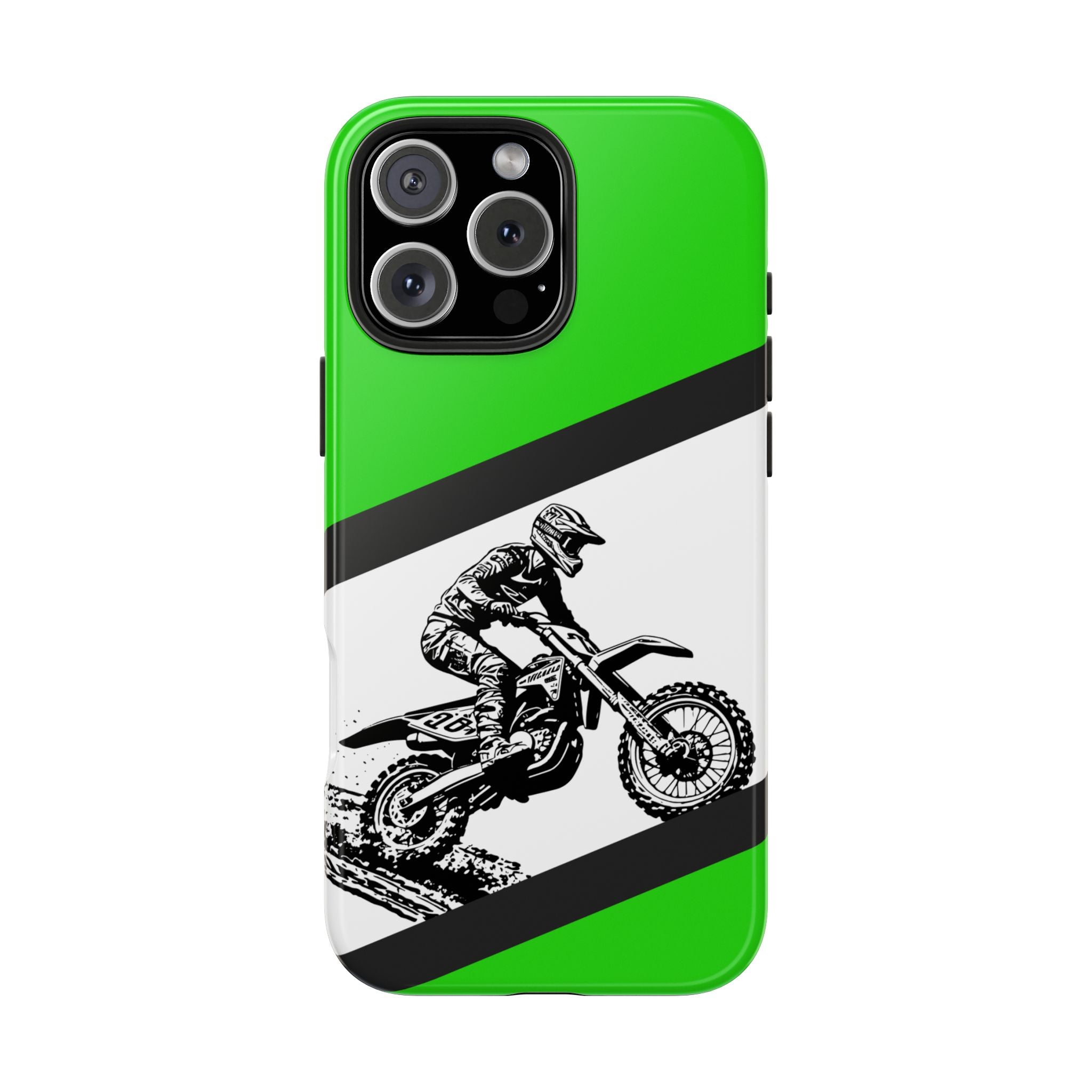 Kawi Dirt Bike Tough Phone Case — Protective Motocross Rider Cover