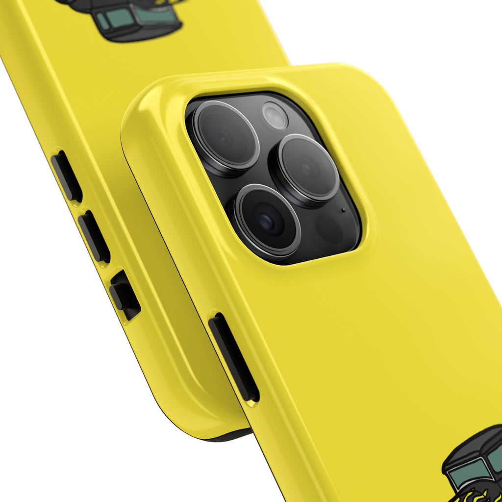 Yellow Classic Car Phone Case — Retro Vintage Auto Protective Cover