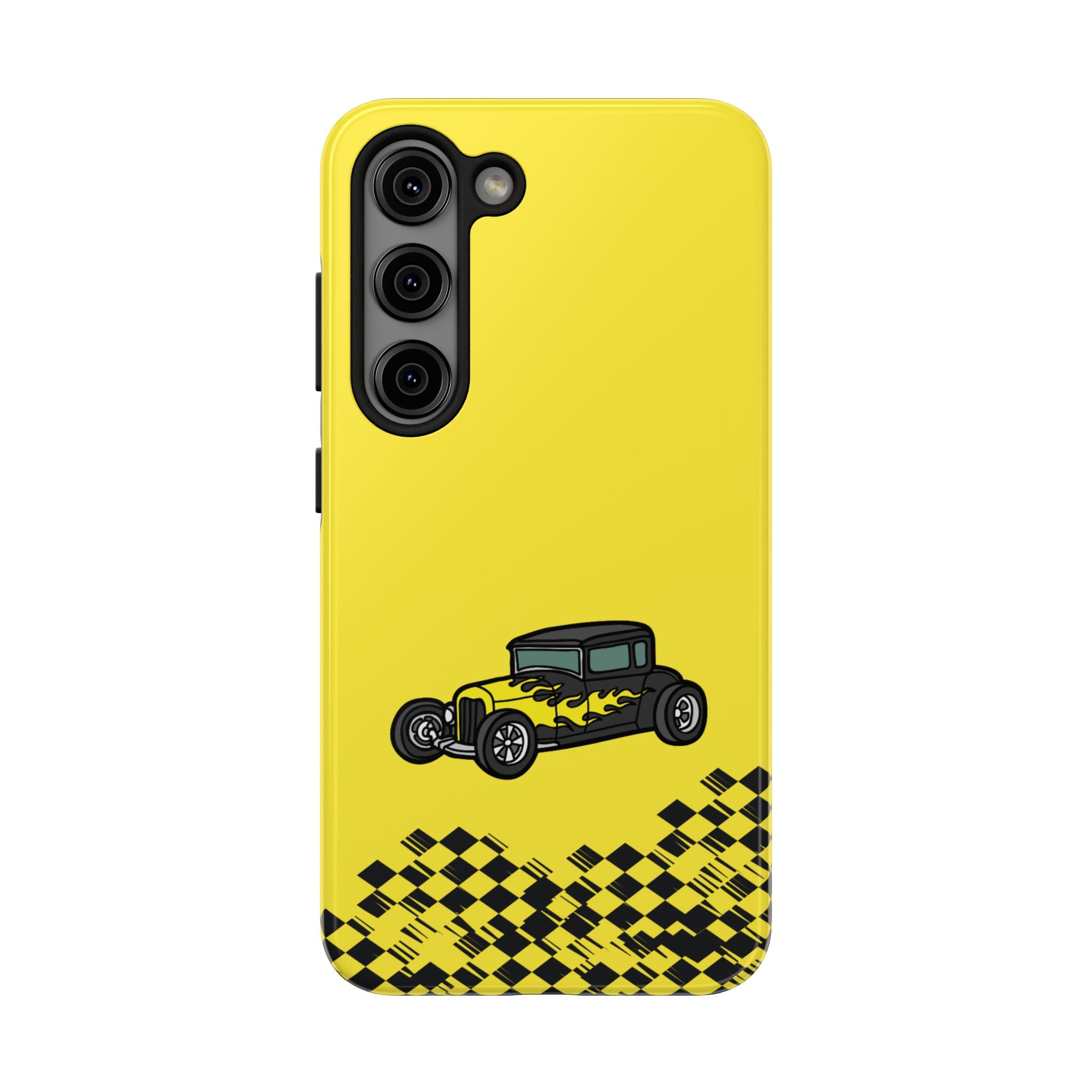 Yellow Classic Car Phone Case — Retro Vintage Auto Protective Cover