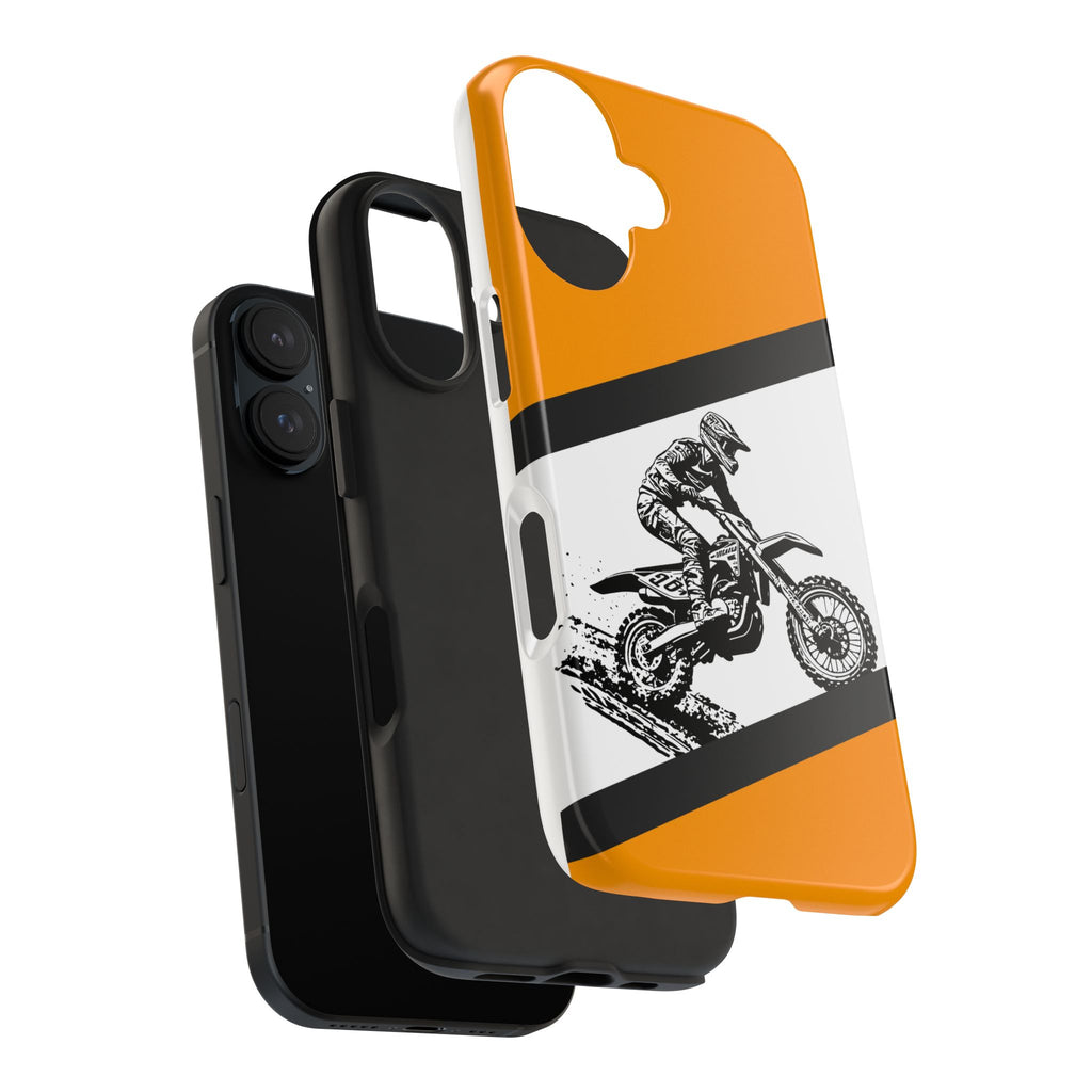 KTM Dirt Bike Tough Phone Case — Protective Motocross Rider Cover