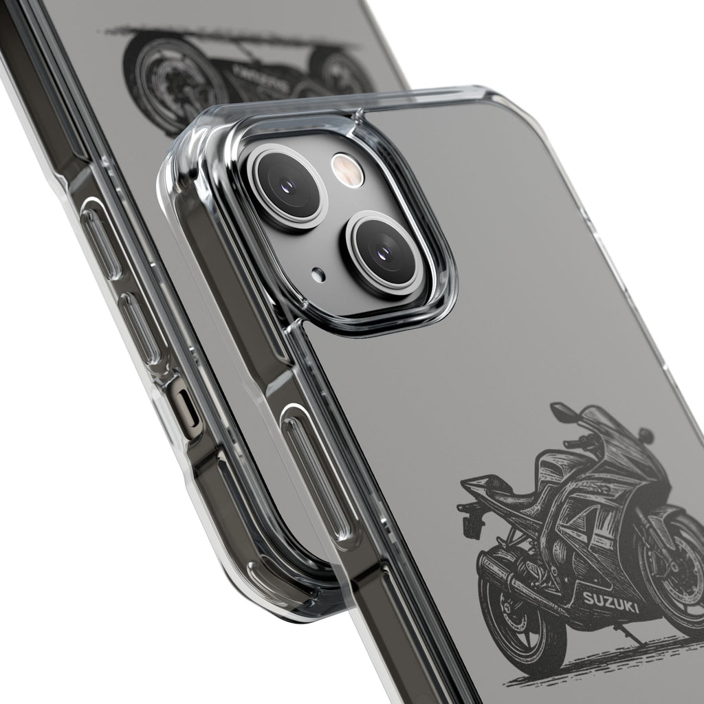 Suzuki Linocut Phone Case — Clear Magnetic Impact Case