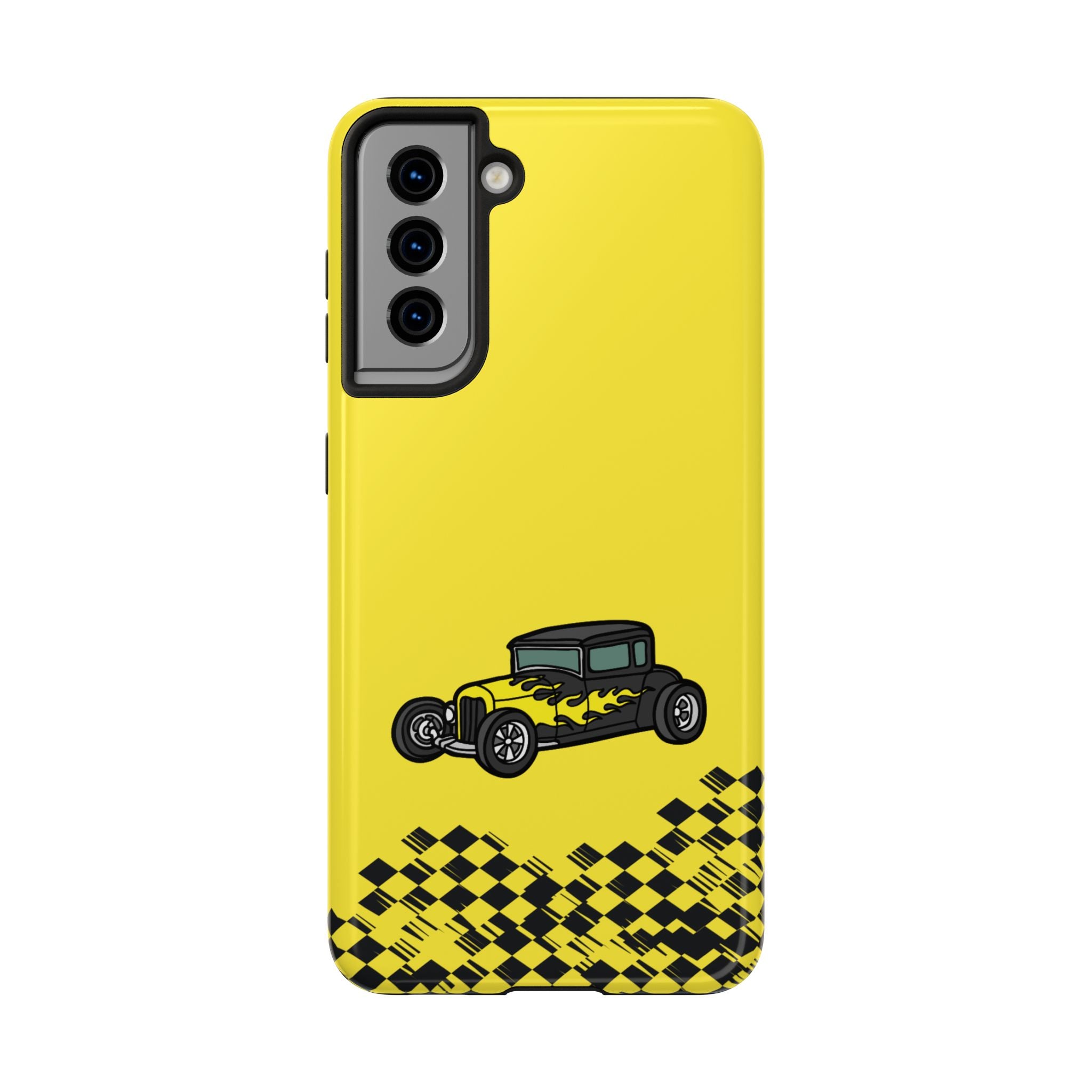 Yellow Classic Car Phone Case — Retro Vintage Auto Protective Cover